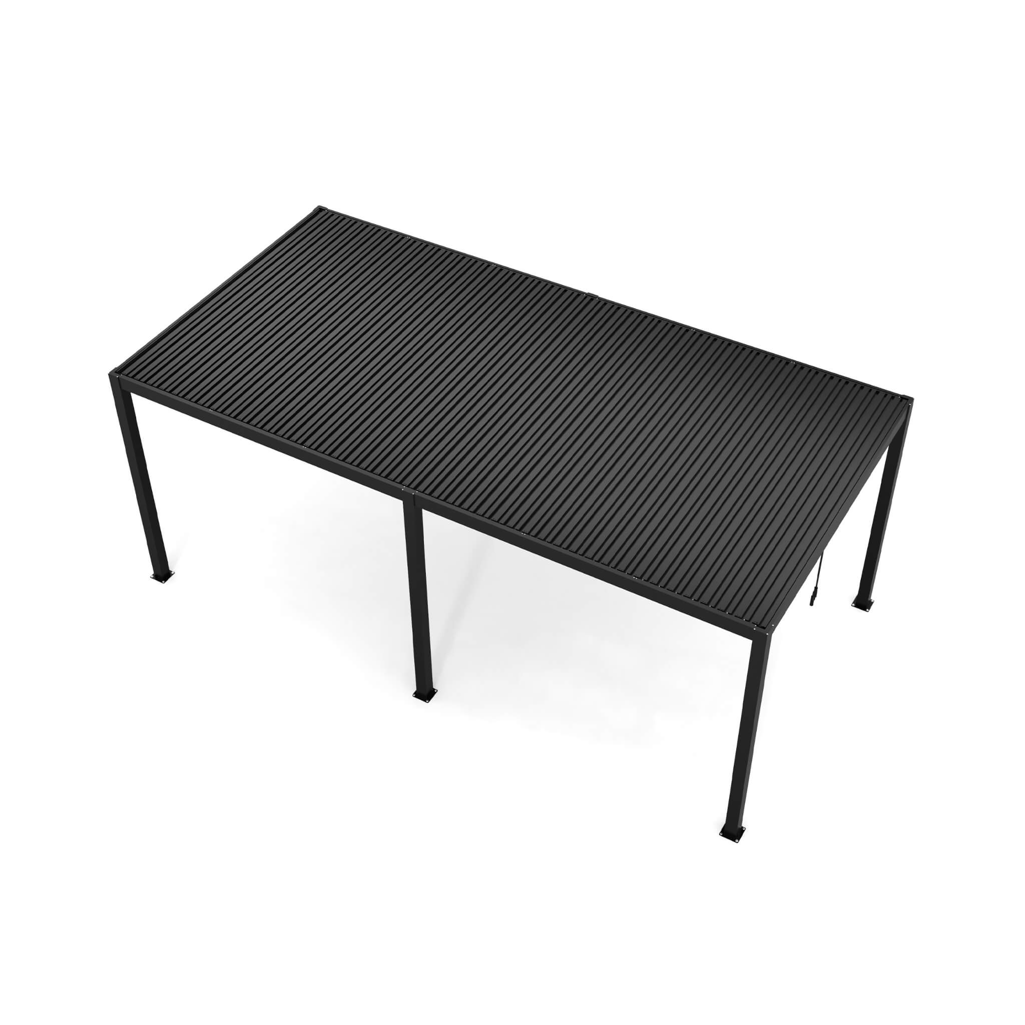 Alora Modern Durable All-Weather Outdoor Pergola With Aluminum Frame And Steel Louvers [10X19FT]