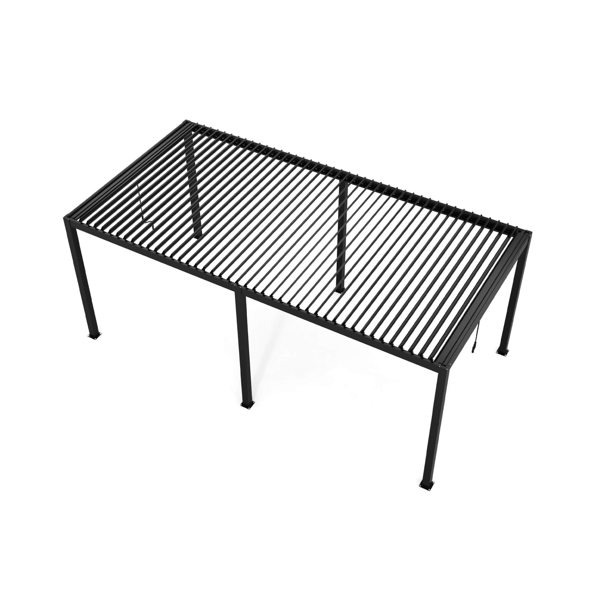 Alora Modern Durable All-Weather Outdoor Pergola With Aluminum Frame And Steel Louvers [10X19FT]
