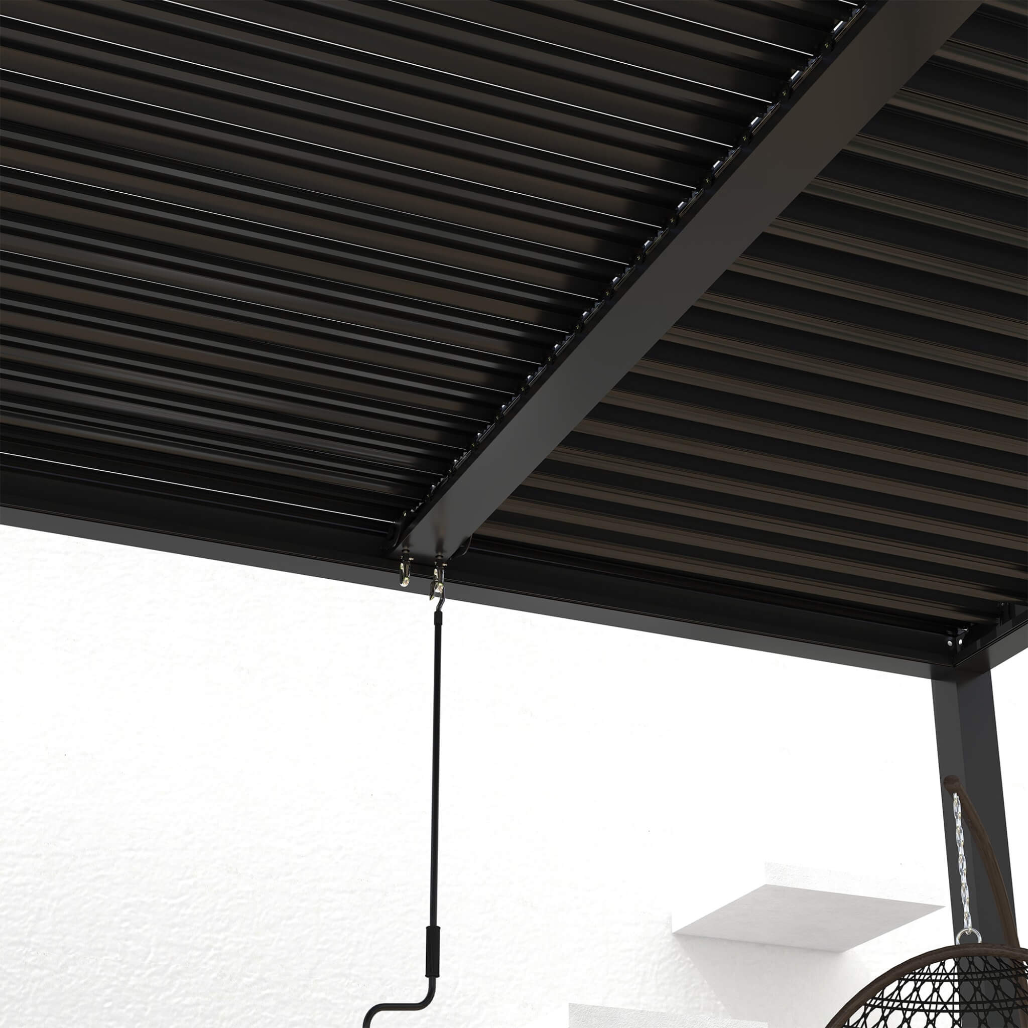 [10X19FT] Alora Premium Powder-Coated Aluminum Pergola With Adjustable Louvers (SAK78345)