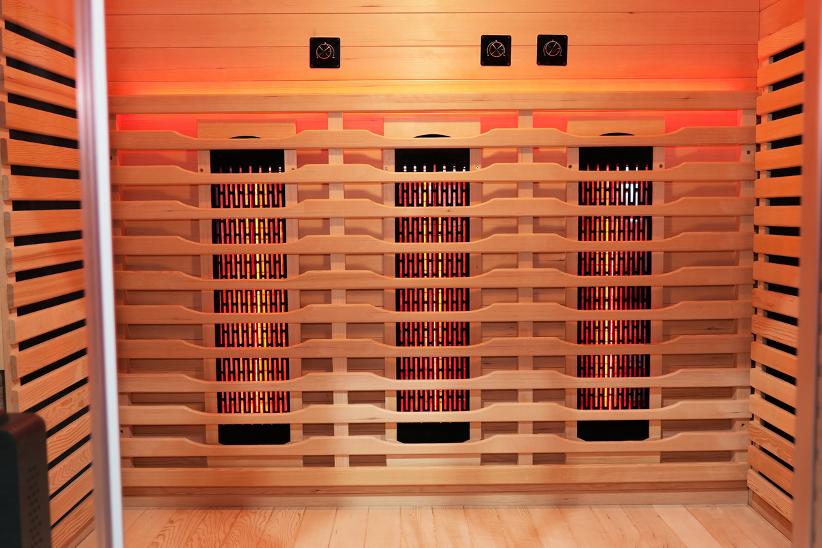 Blisspod I Venetian RED I All-In-One - Full Spectrum + Red Light Therapy I Indoor Premium Sauna I 3 Person