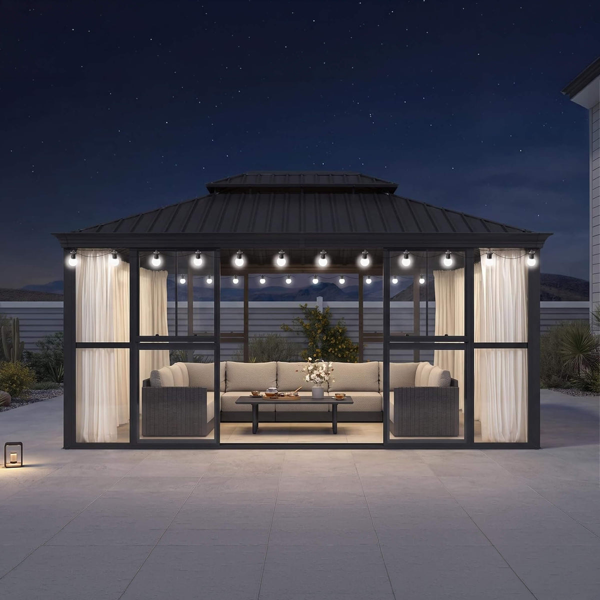 [12X16FT] Vue Extra-Large Luxury Panoramic Solarium With Windows And Sliding Doors
