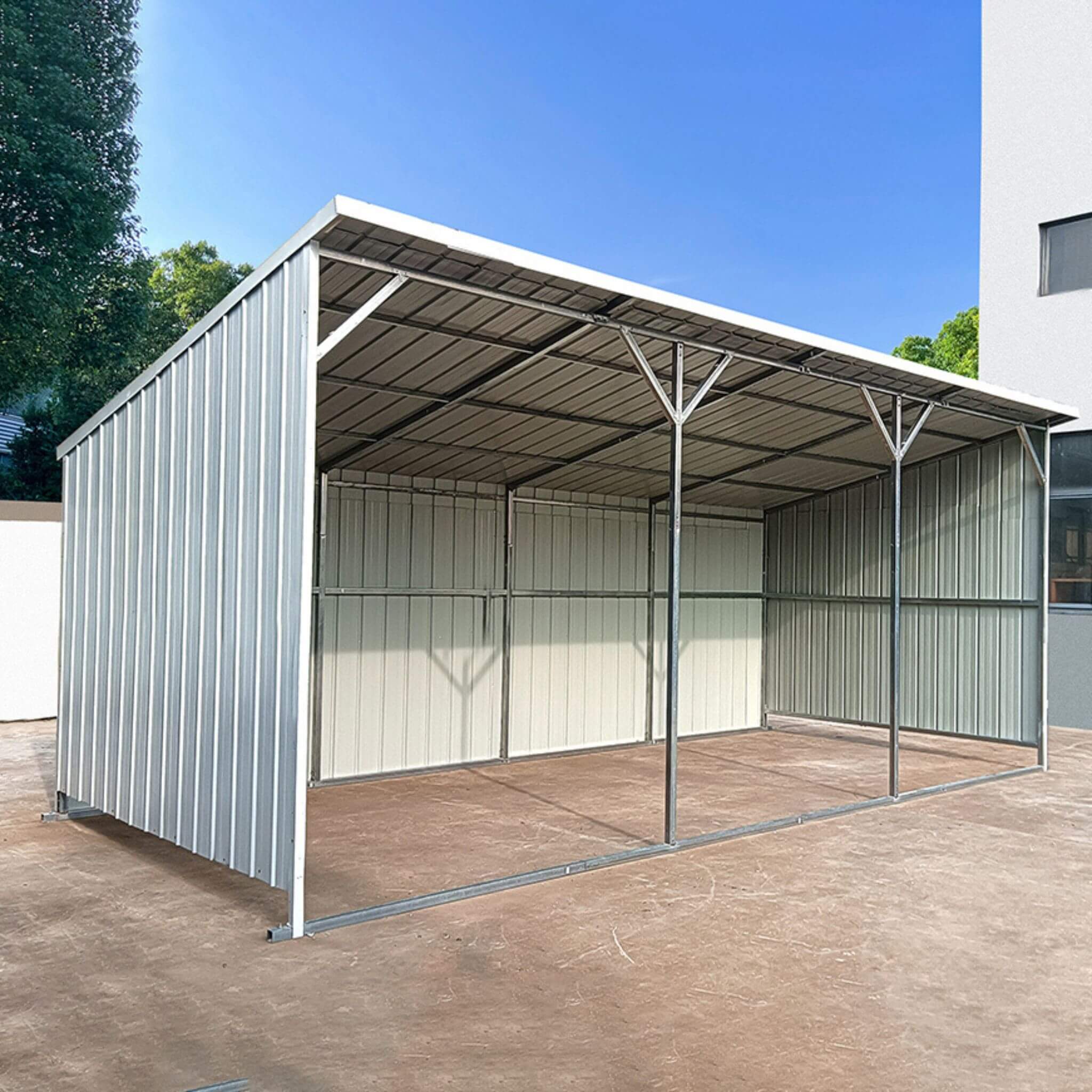 [12X25FT] Heavy-Duty Galvanized steel Storage Equipment Shed (SAK20471)