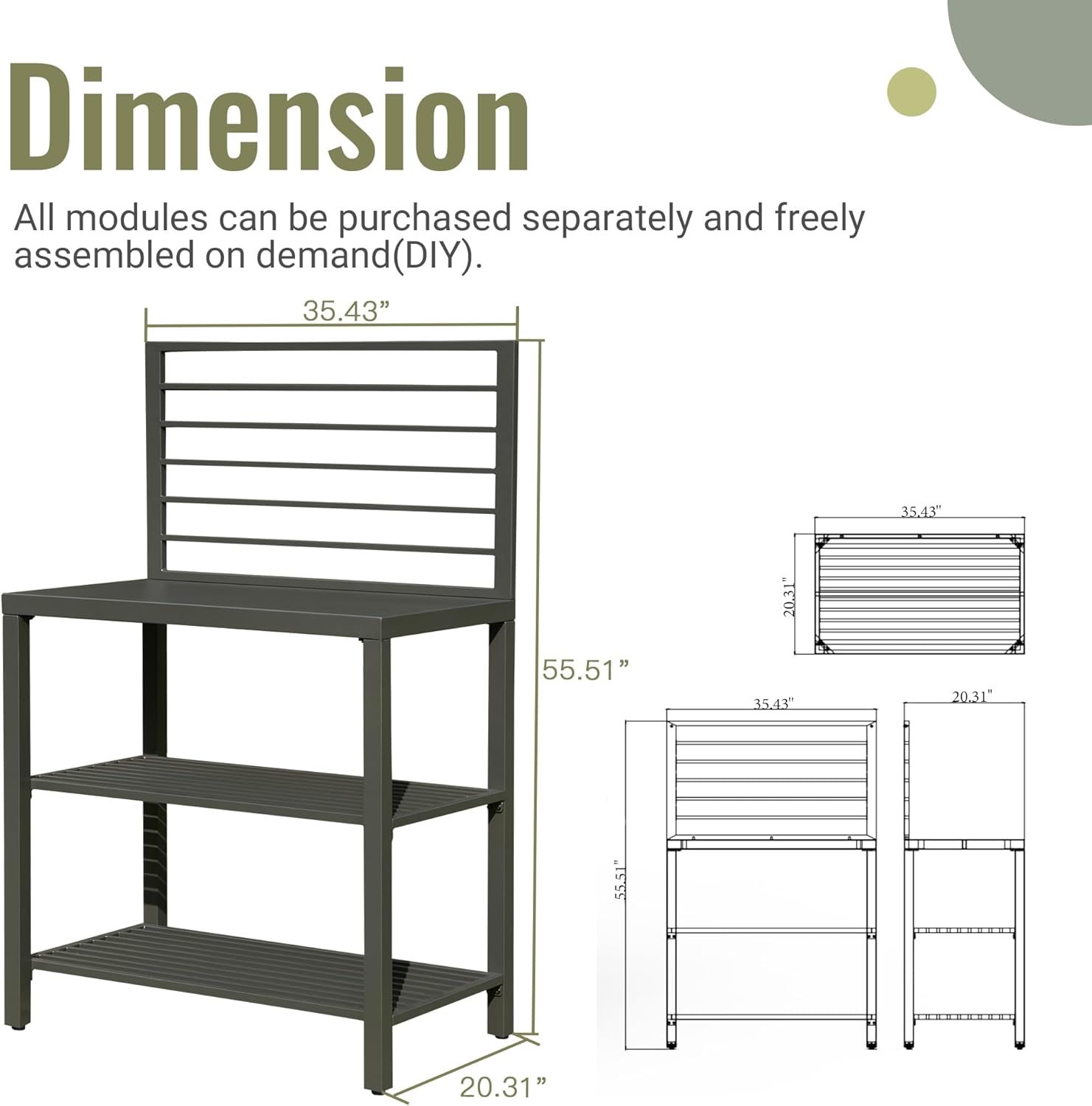 Outdoor Kitchen Island with Storage