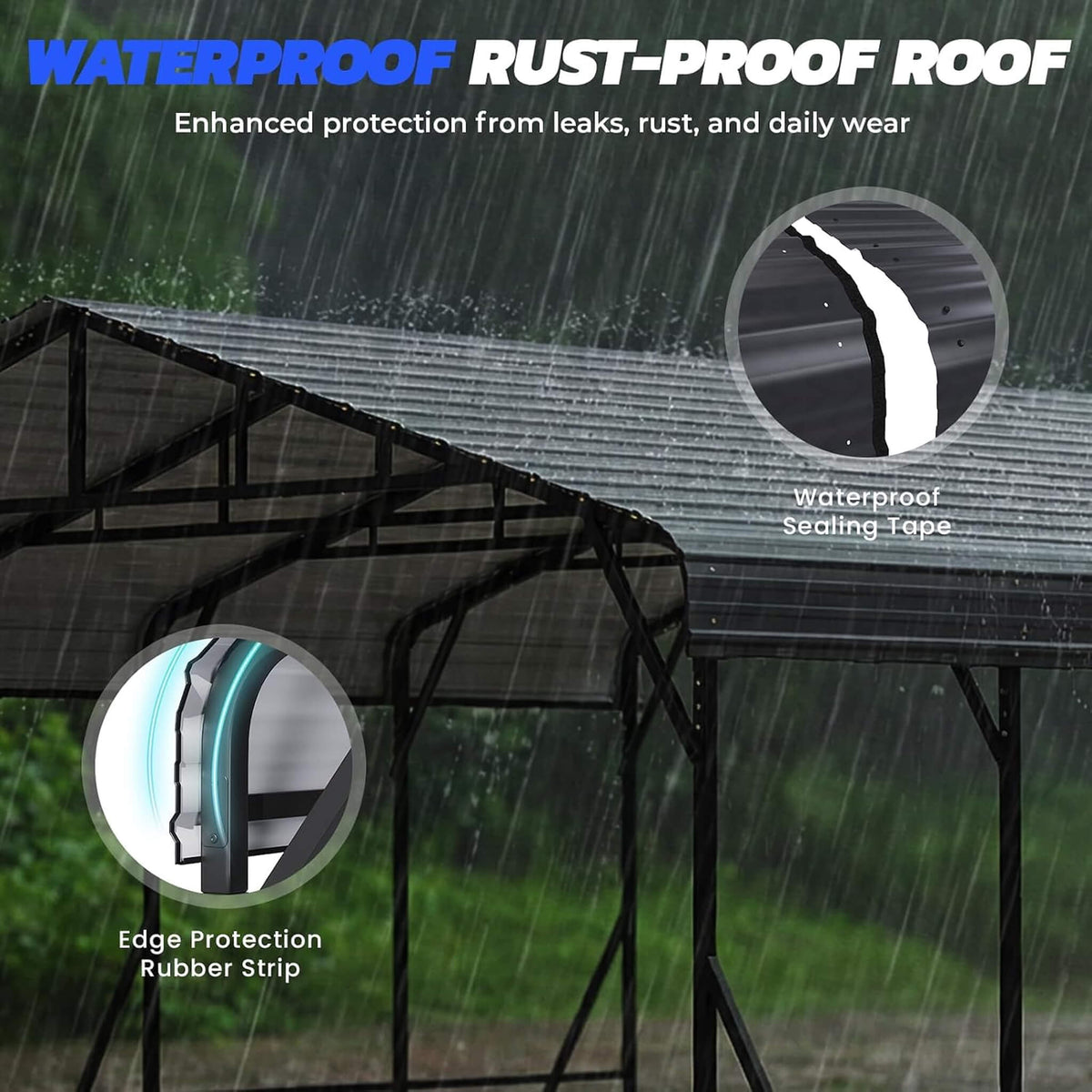 Heavy-Duty Galvanized Steel Carport Canopy Shelter [20X40FT]