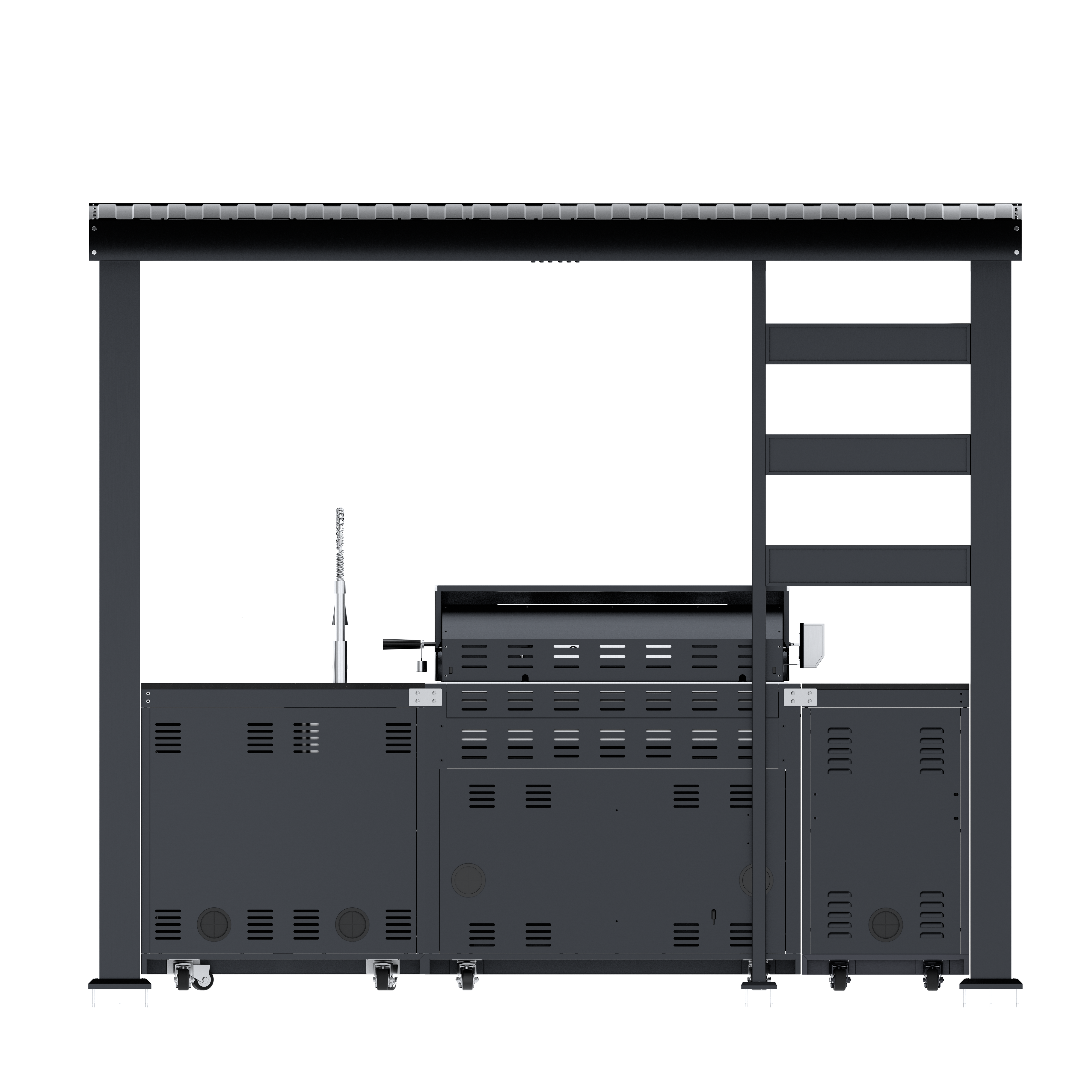 108-Inch 6-Burner Deluxe Outdoor Kitchen Grill