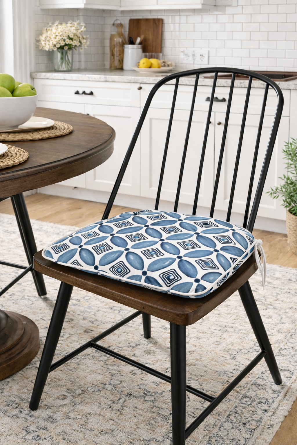 Water-Repellent Outdoor Patio Chair Cushions with Foam Filling - Gray