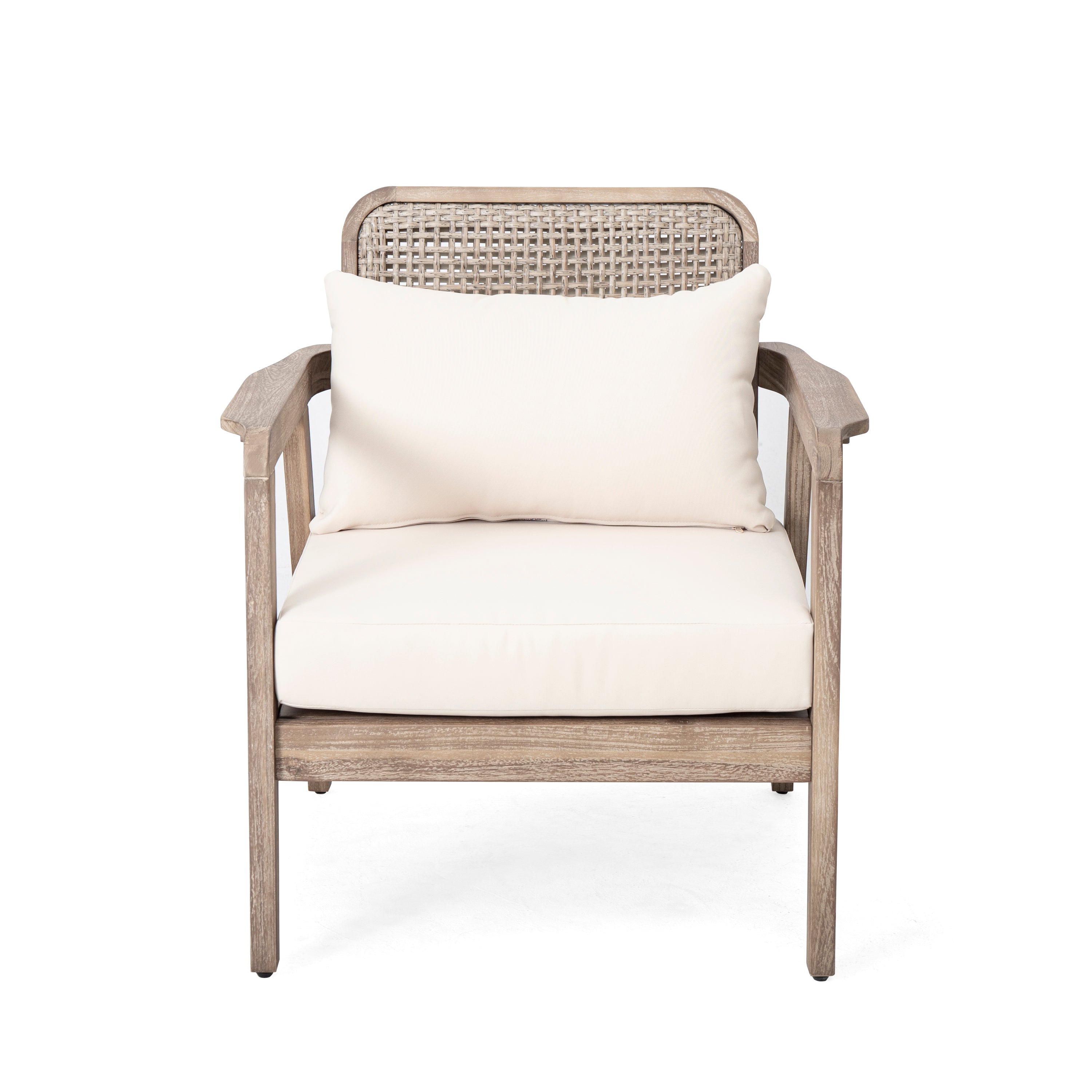 Outdoor Acacia Wood Patio Club Chair