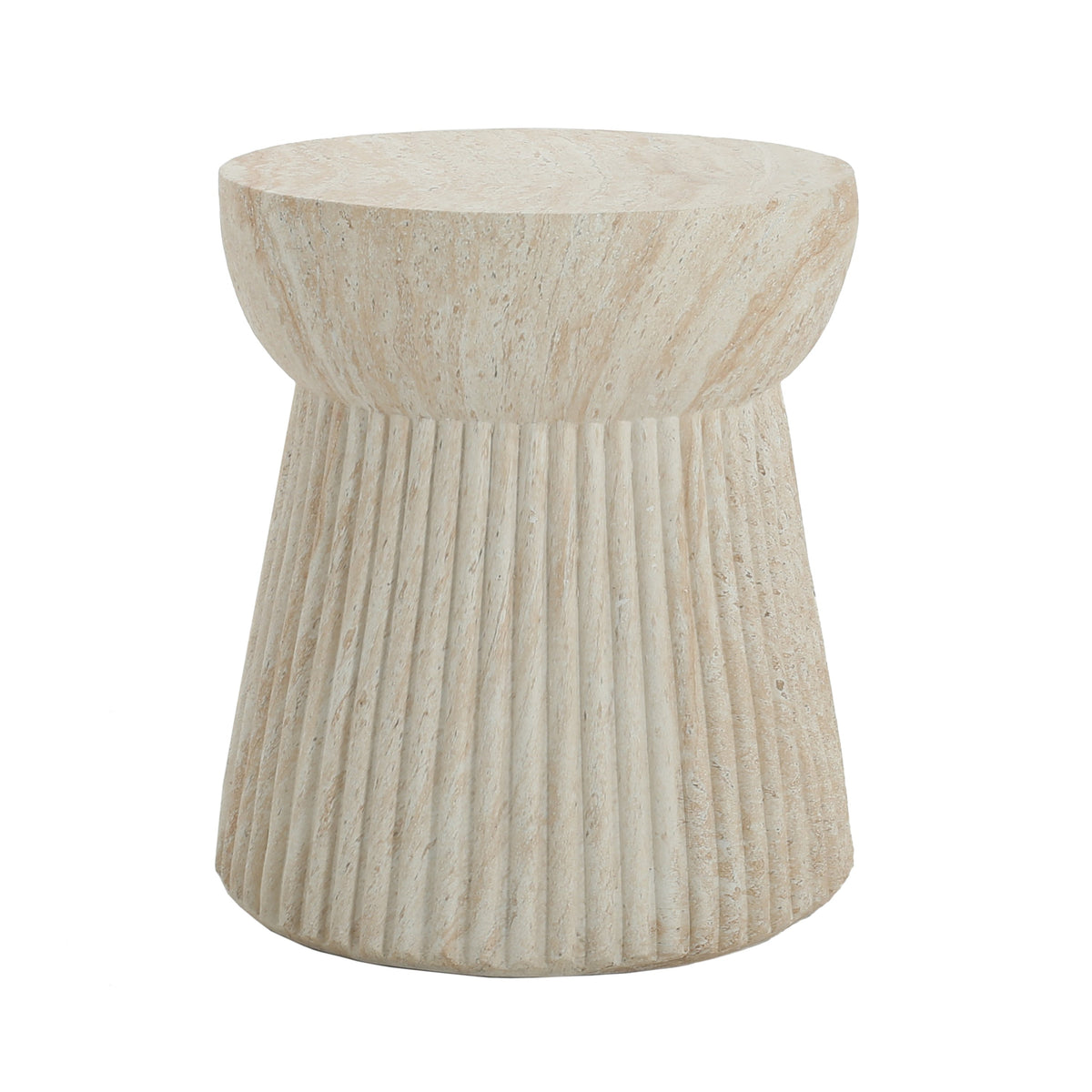 Porto Outdoor Club Chair and Concrete Travertine Side Table