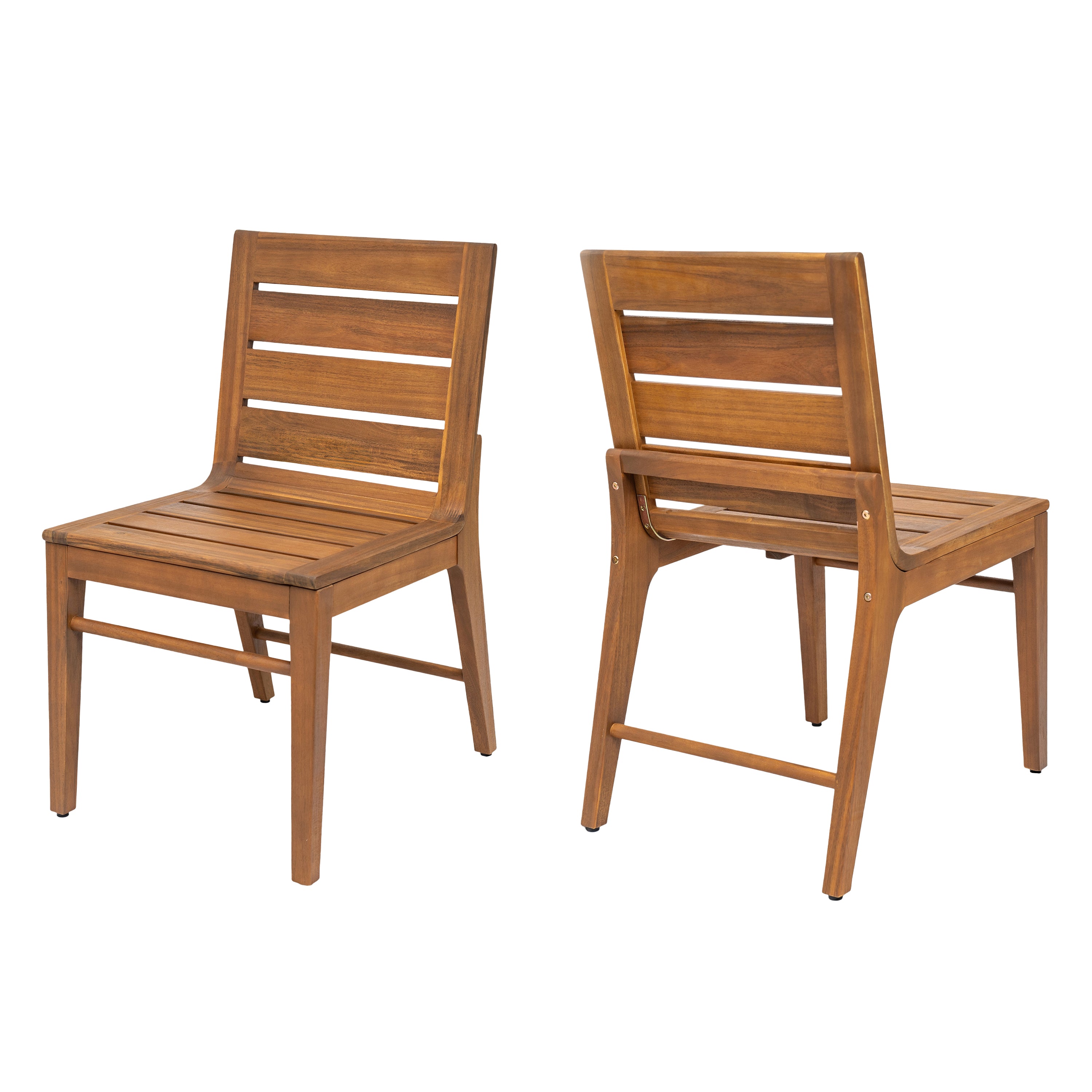 Outdoor Acacia Wood Dining Chair (Set of 2)