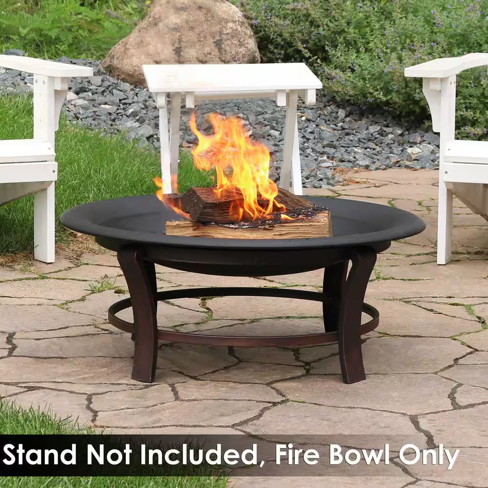 33 In. X 5 In. round Classic Steel Replacement Wood-Burning Fire Pit Bowl