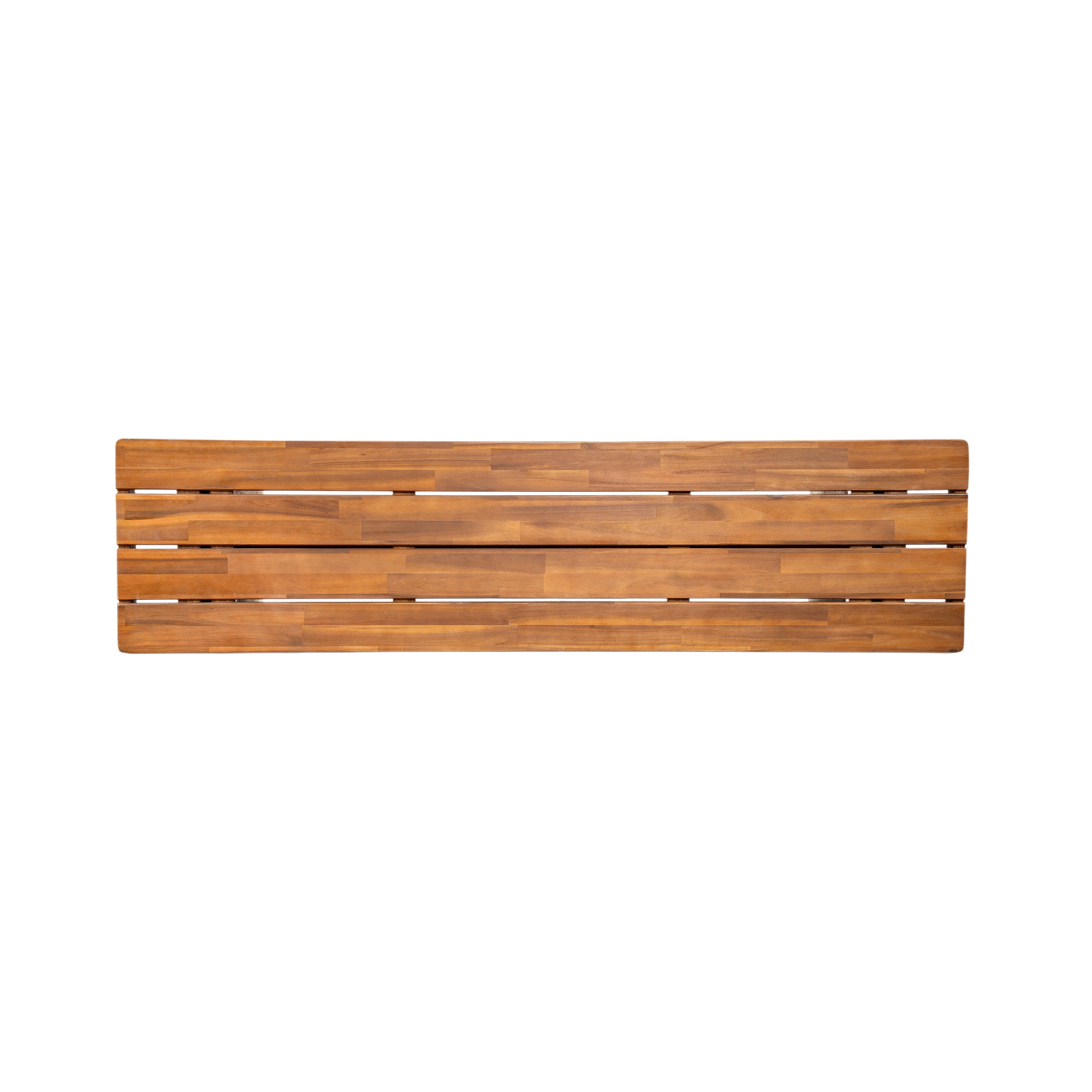 Outdoor 1pcs Acacia Wood Bench, Teak Finish