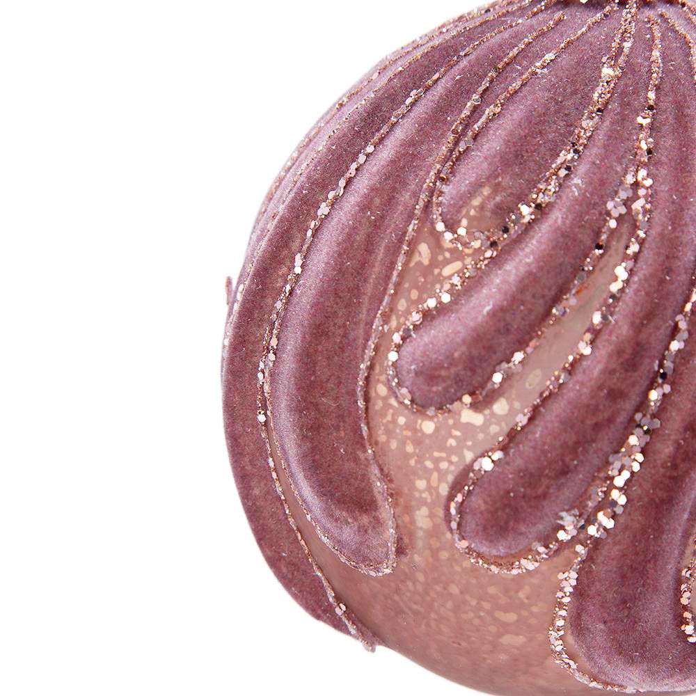 Decorative Hanging Glass Christmas Ball Ornaments - Set of 6 with Elegant Glass Design - Pearl Silver or Purple