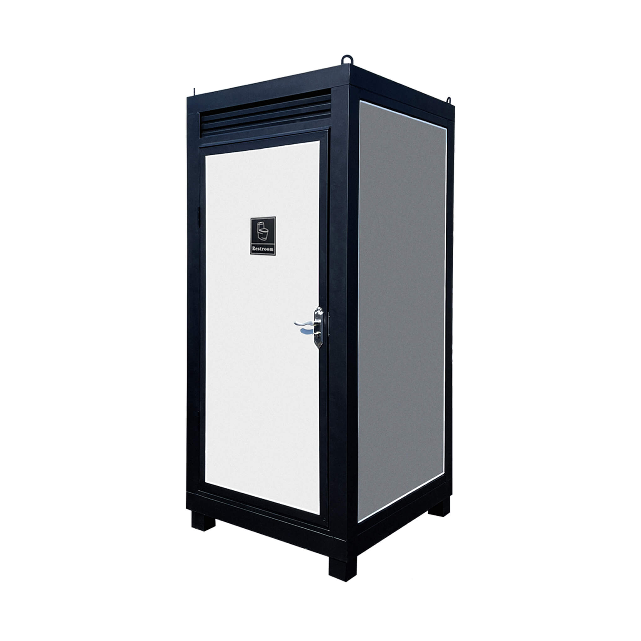 42-Inch One-Person Portable Outdoor Toilet Cabin With Light, Sink And Vent Fan