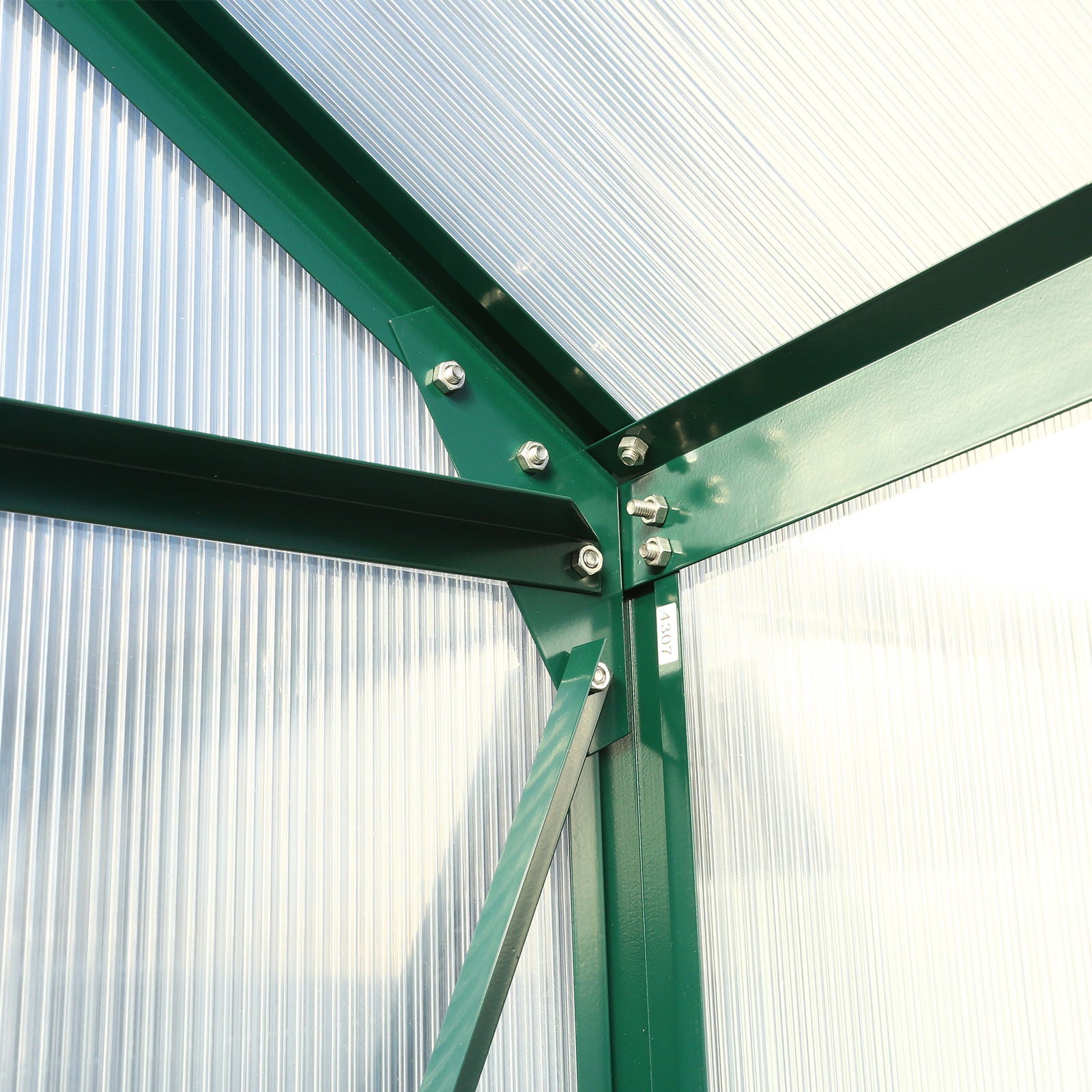 Polycarbonate house, Heavy Duty Outdoor Aluminum Walk-In House Kit With Rain Gutter, Vent And Door For Backyard Garden