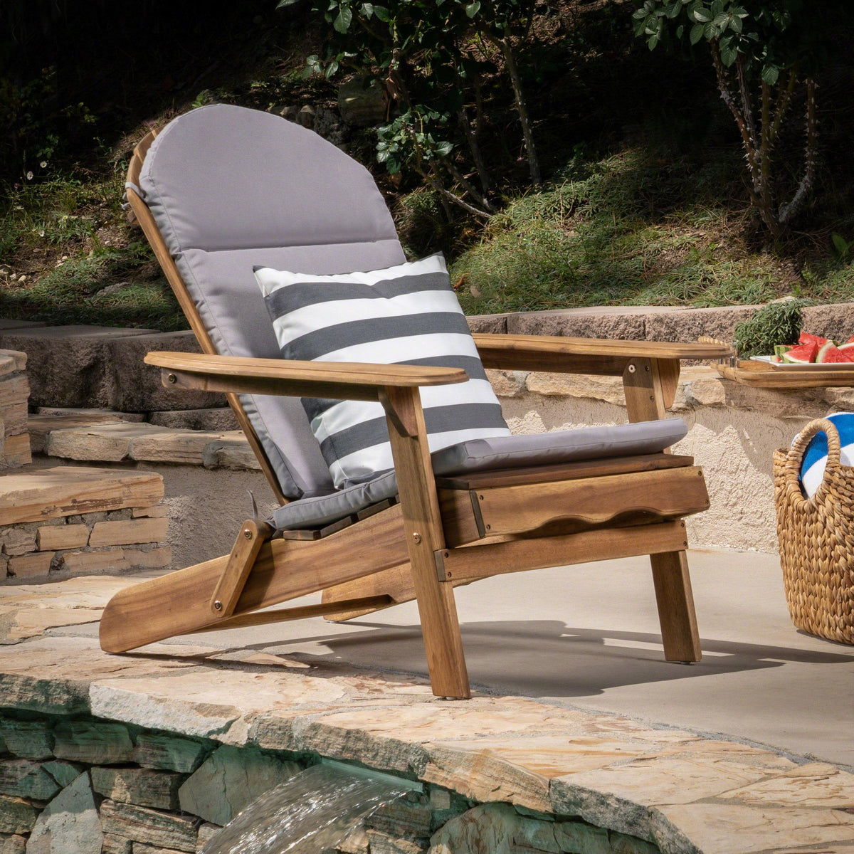 Adirondack Chair Cushion with Water-Resistant Fabric - Outdoor