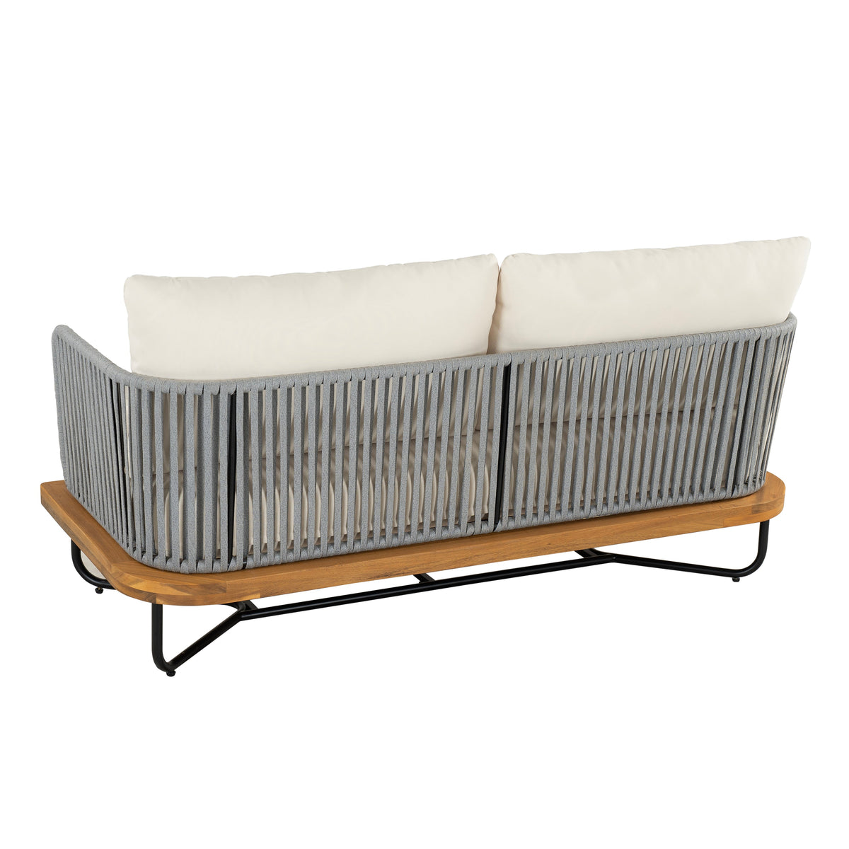 Lucca Outdoor 8 Seaters Patio Set with Rope Woven Detail - Acacia Wood