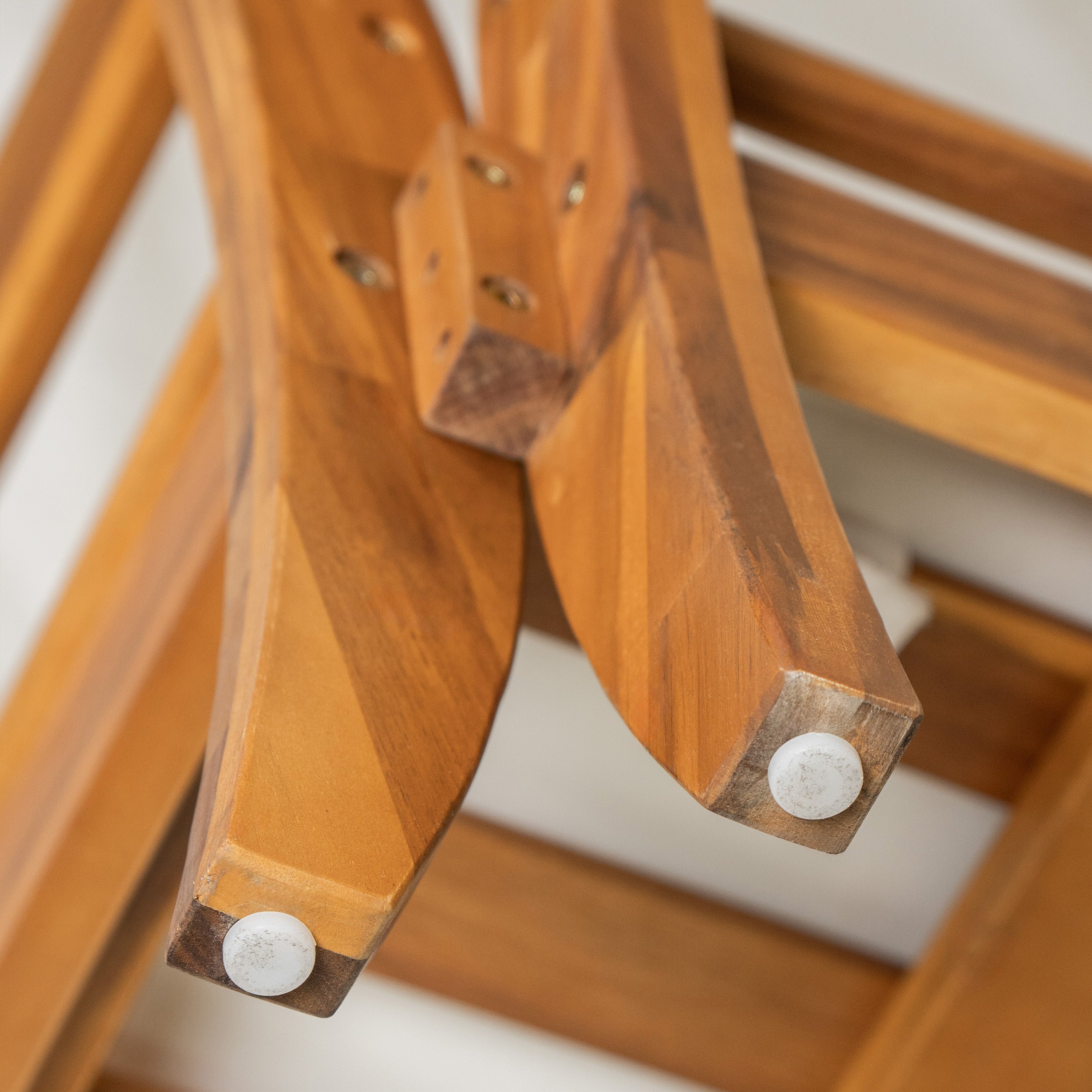 6 Piece Acacia Wood Outdoor Modular Sectional with Daybed and Tea Table