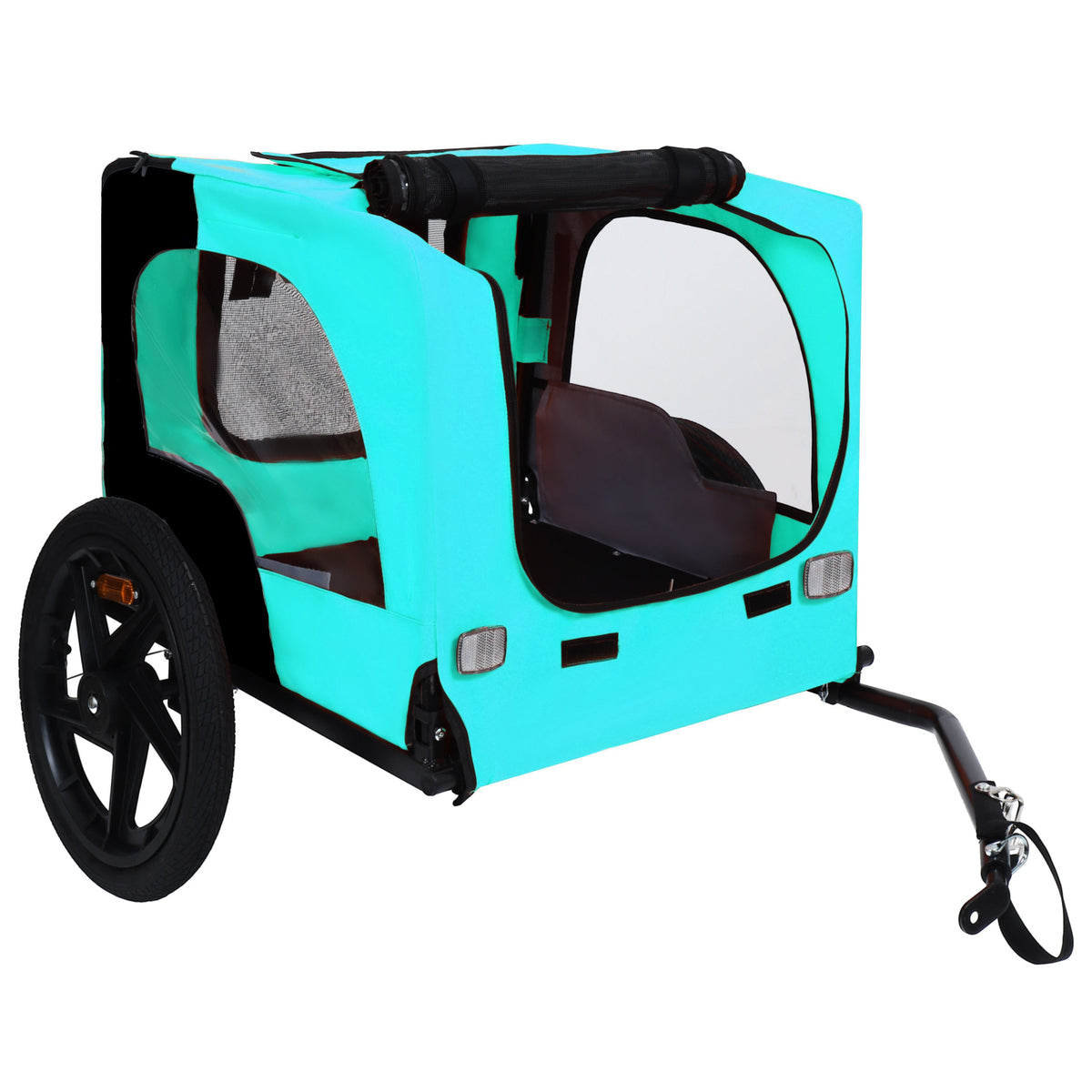 Pet Bike Trailer with Steel Frame and Waterproof Canopy - Outdoor