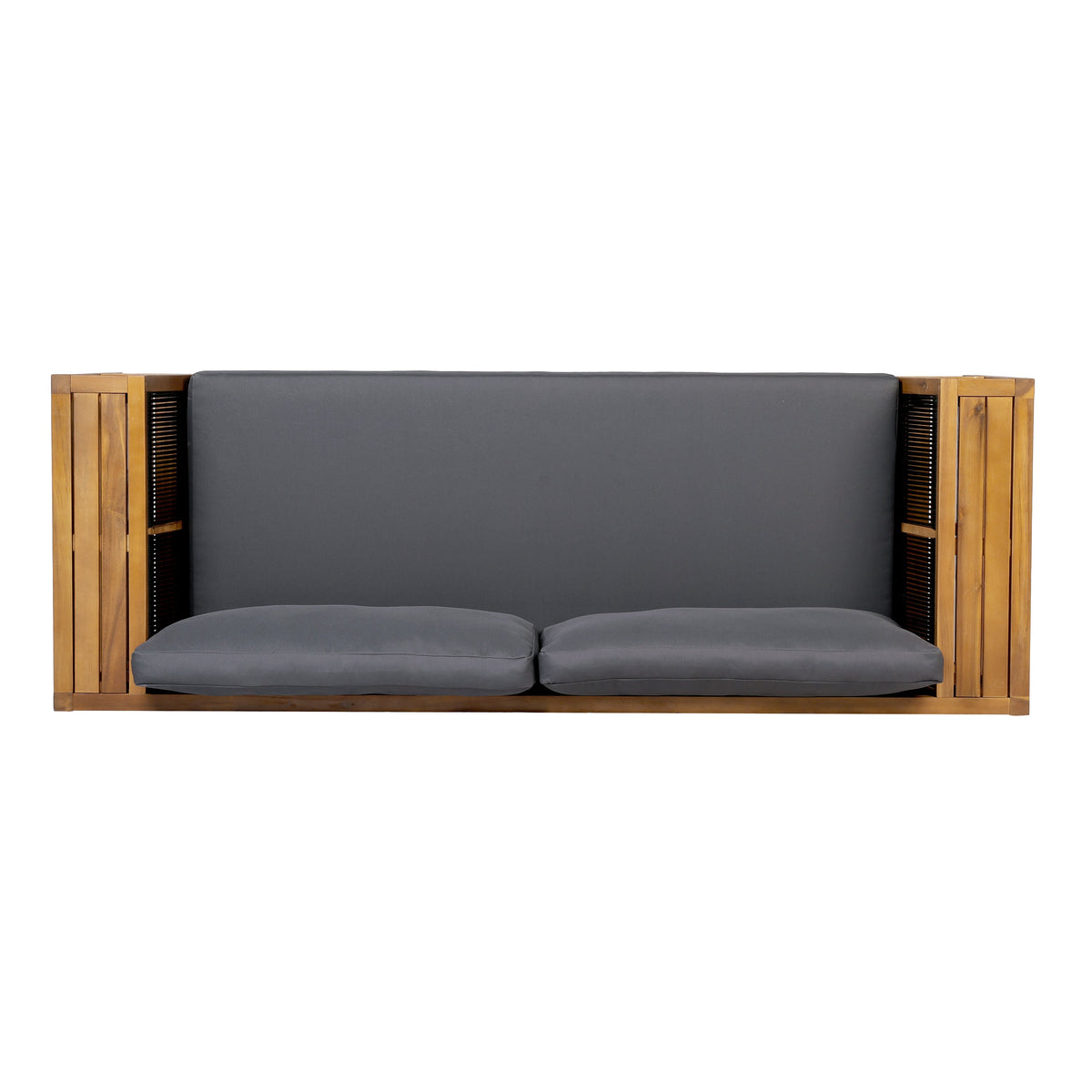 Teak Finish Acacia Wood Outdoor Daybed Sofa Set with
