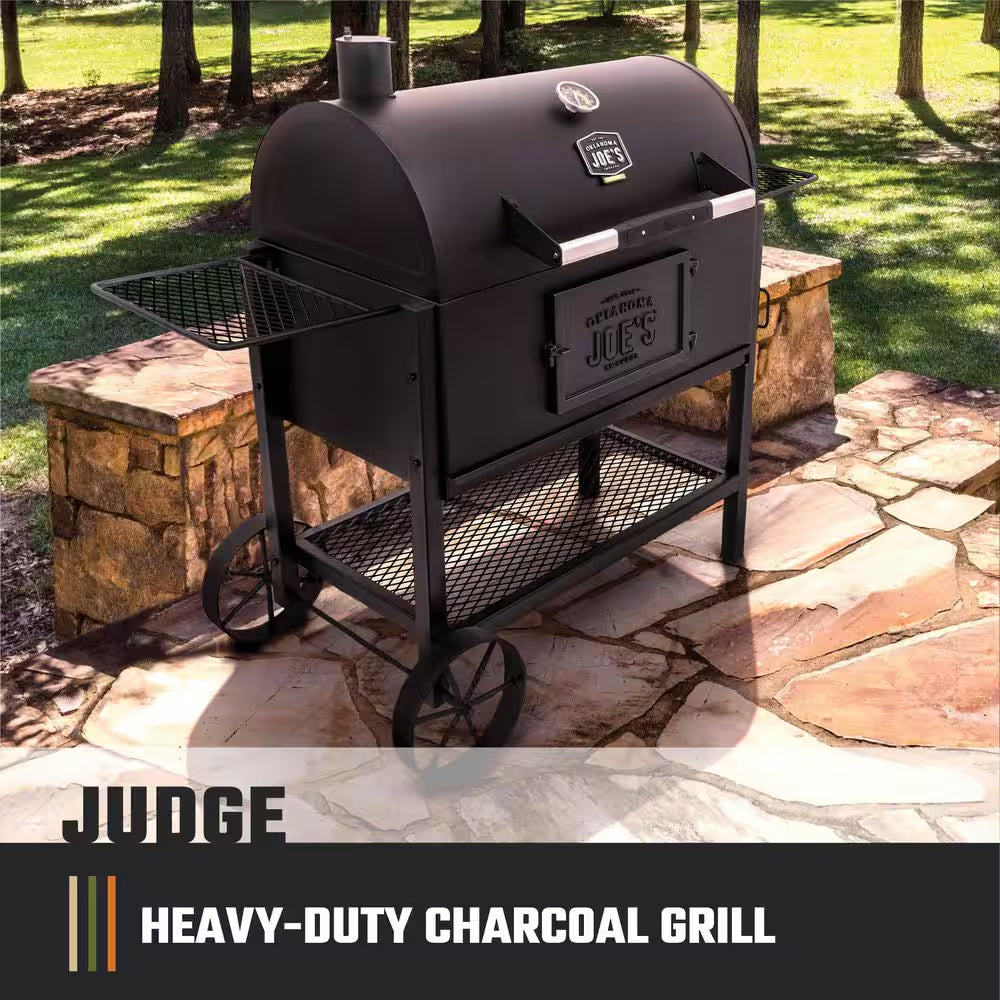 Judge Charcoal Smoker and Grill with 540 Sq. In. Cooking Area in Black