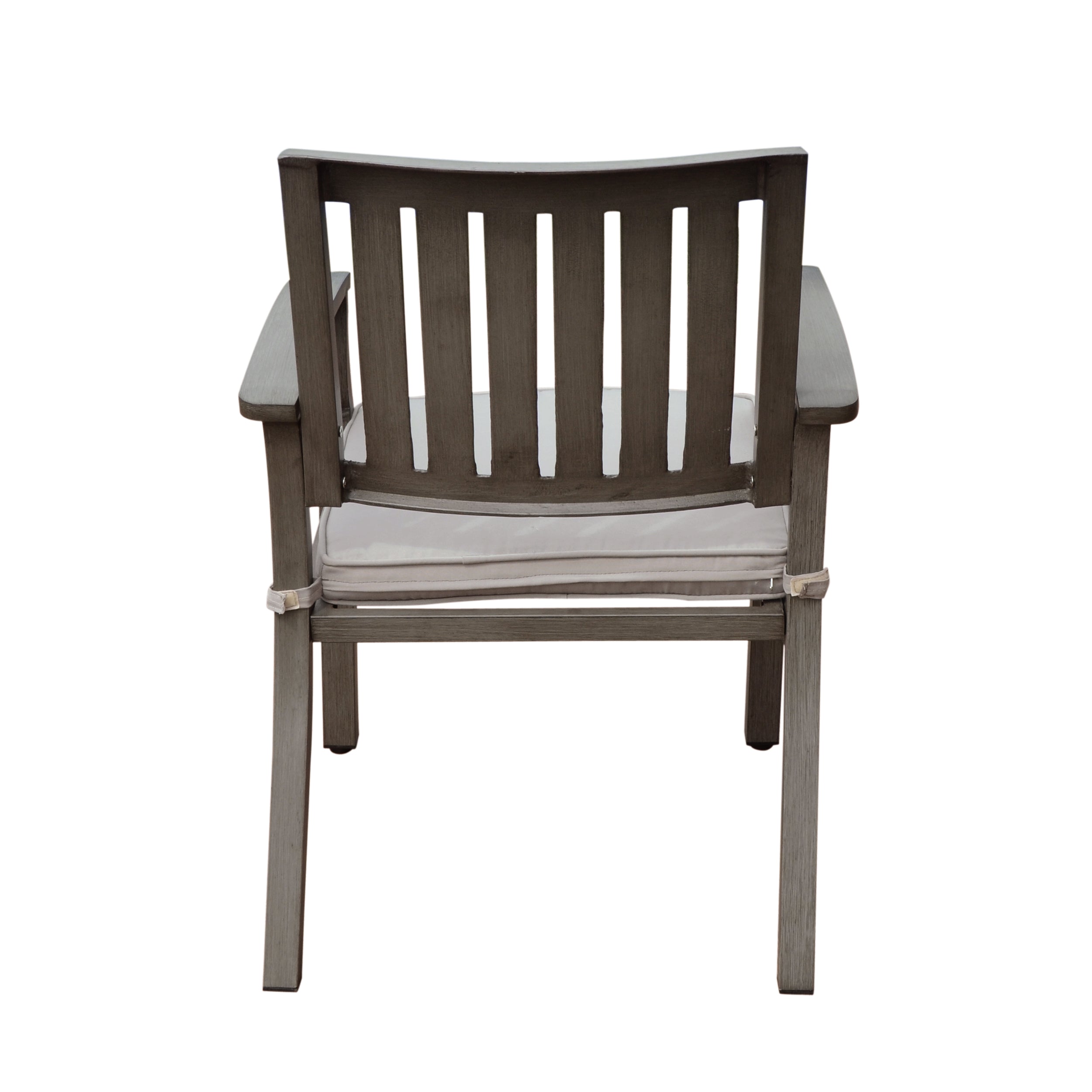 Outdoor Modern Aluminum Dining Chair with Cushion (Set of 2)