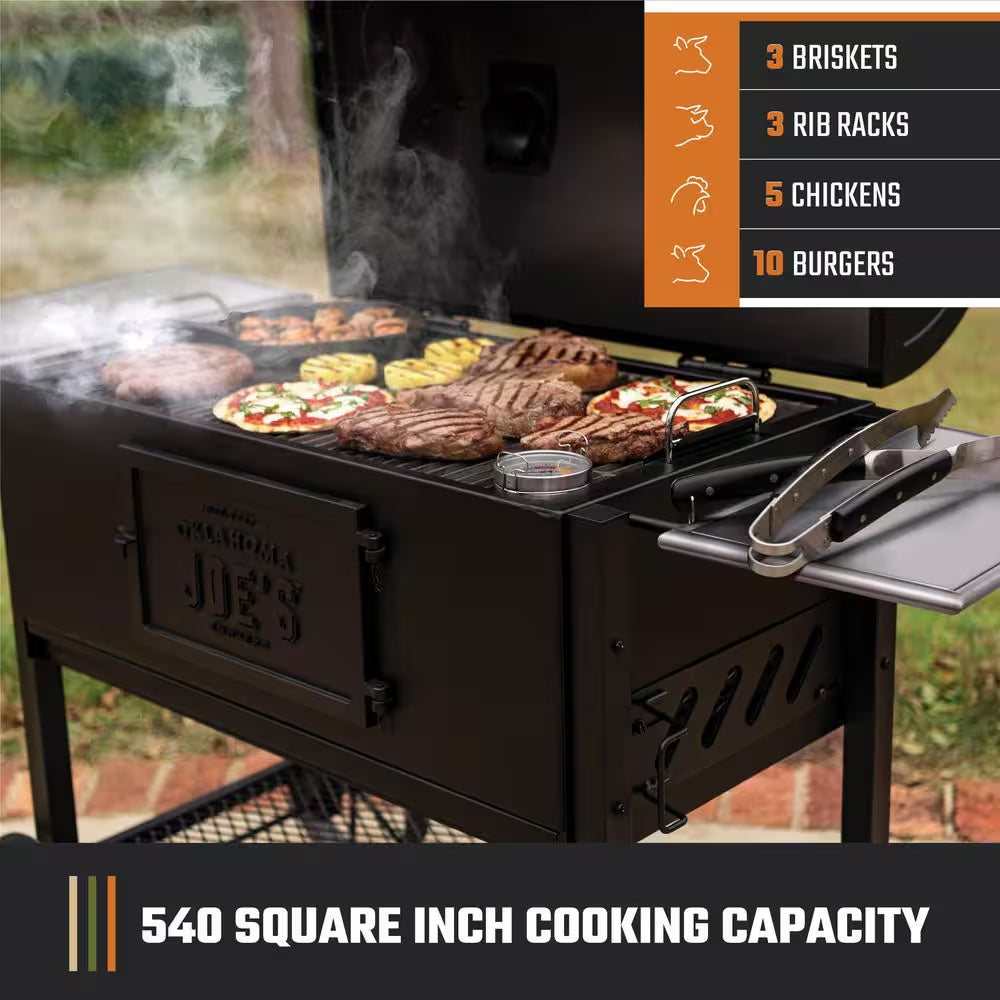 Judge Charcoal Smoker and Grill with 540 Sq. In. Cooking Area in Black