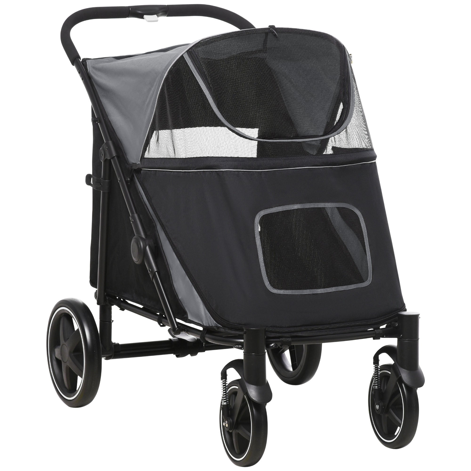 PawHut Foldable Doggy Stroller for Medium Large Dogs and Cats