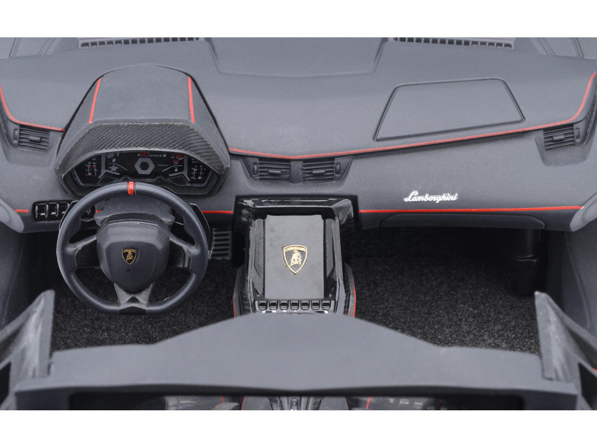 Lamborghini SC18 Alston Grigio Daytona Gray Metallic with Red Accents 1/18 Model Car by Autoart