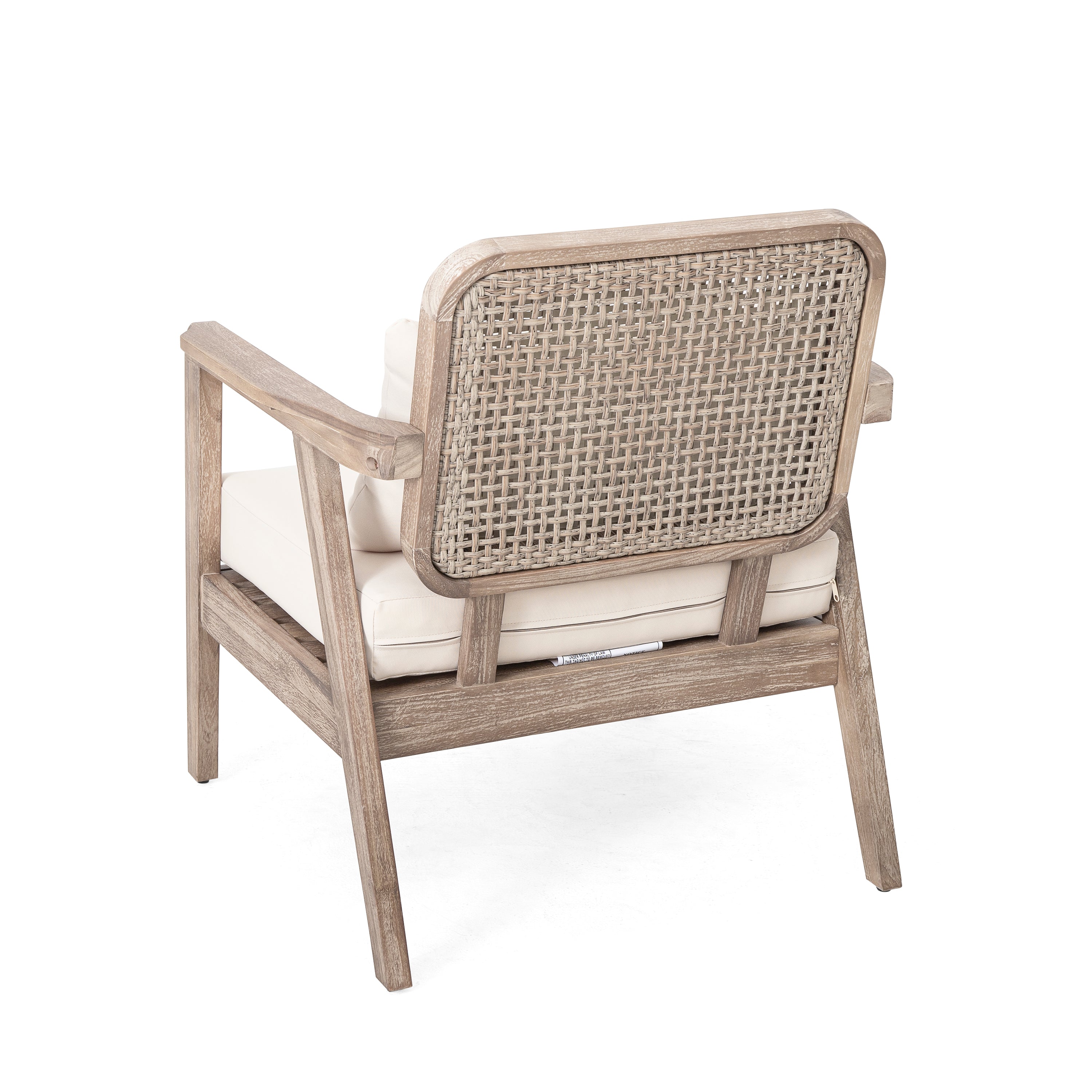 Outdoor Acacia Wood Patio Club Chair