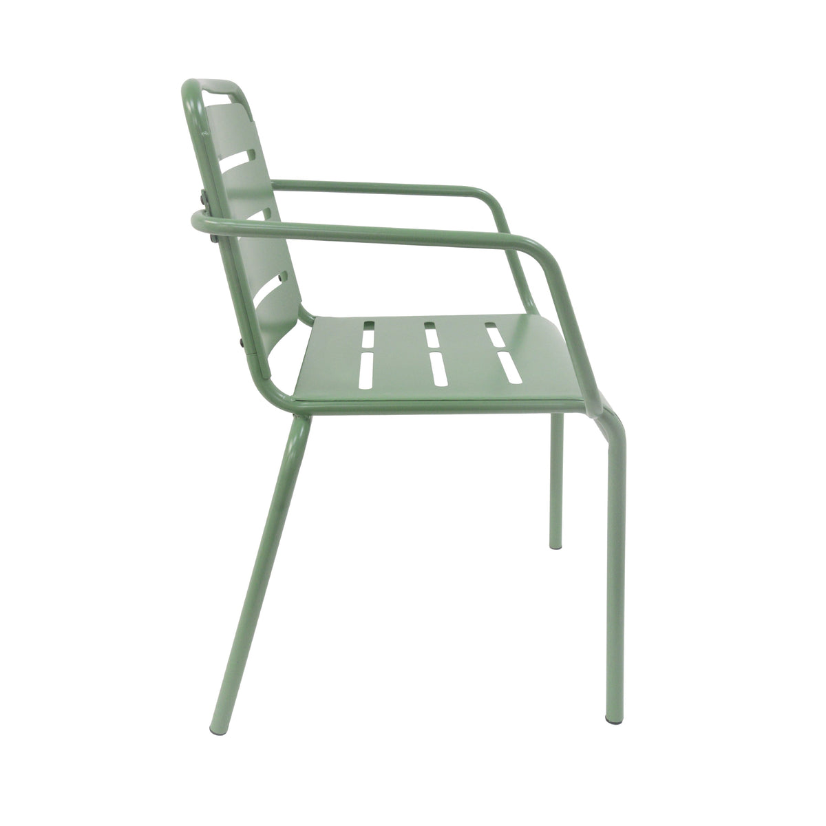 Verve 3-Piece Outdoor Bistro Set with Metal Chairs - Matte Green or Matte Black