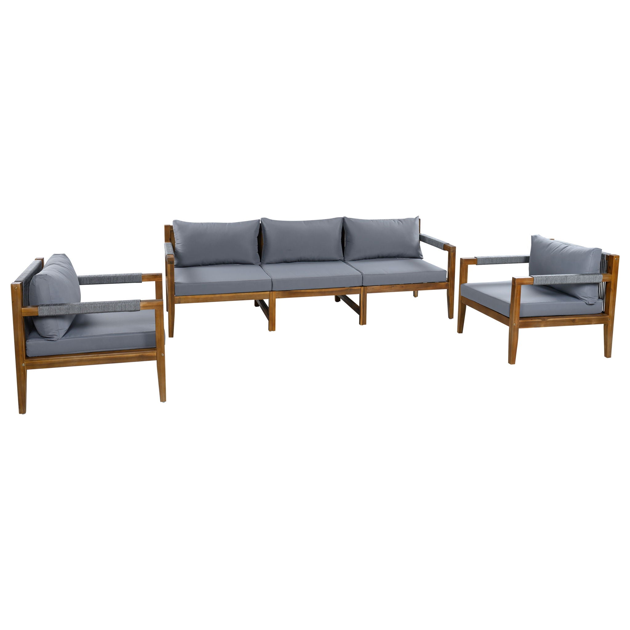 3 Piece Outdoor Sectional Sofa Set
