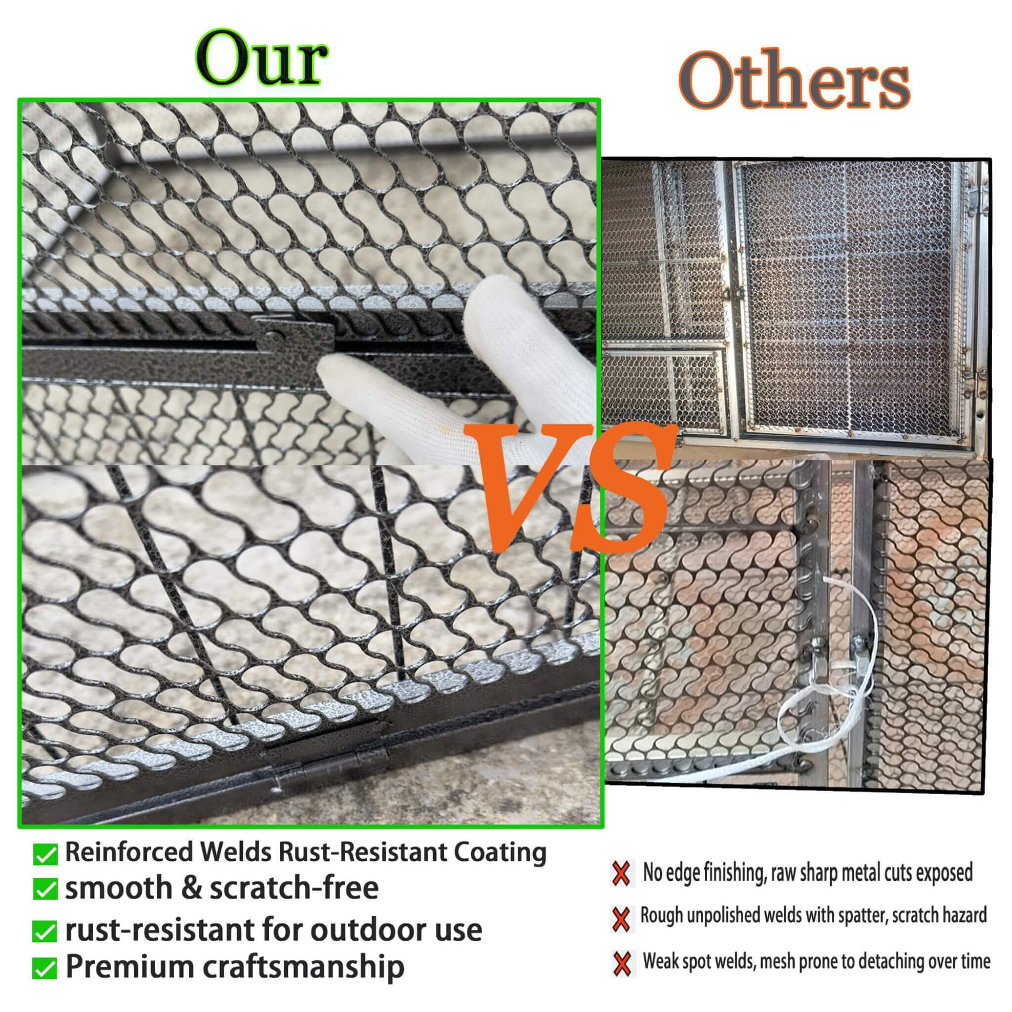 83-Inch Heavy-Duty Outdoor Metal Chicken Coop
