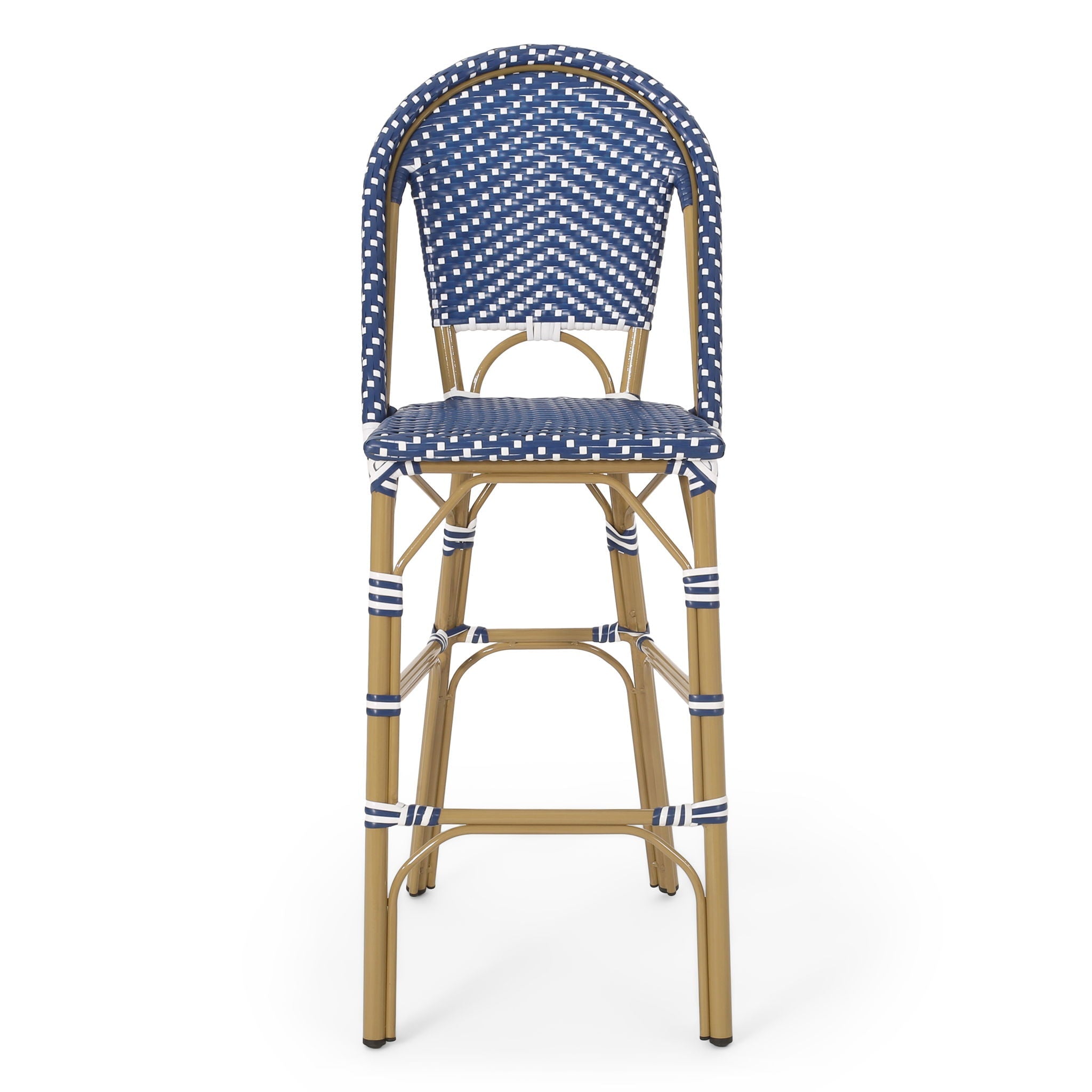 Outdoor PE Rattan French Barstool Set