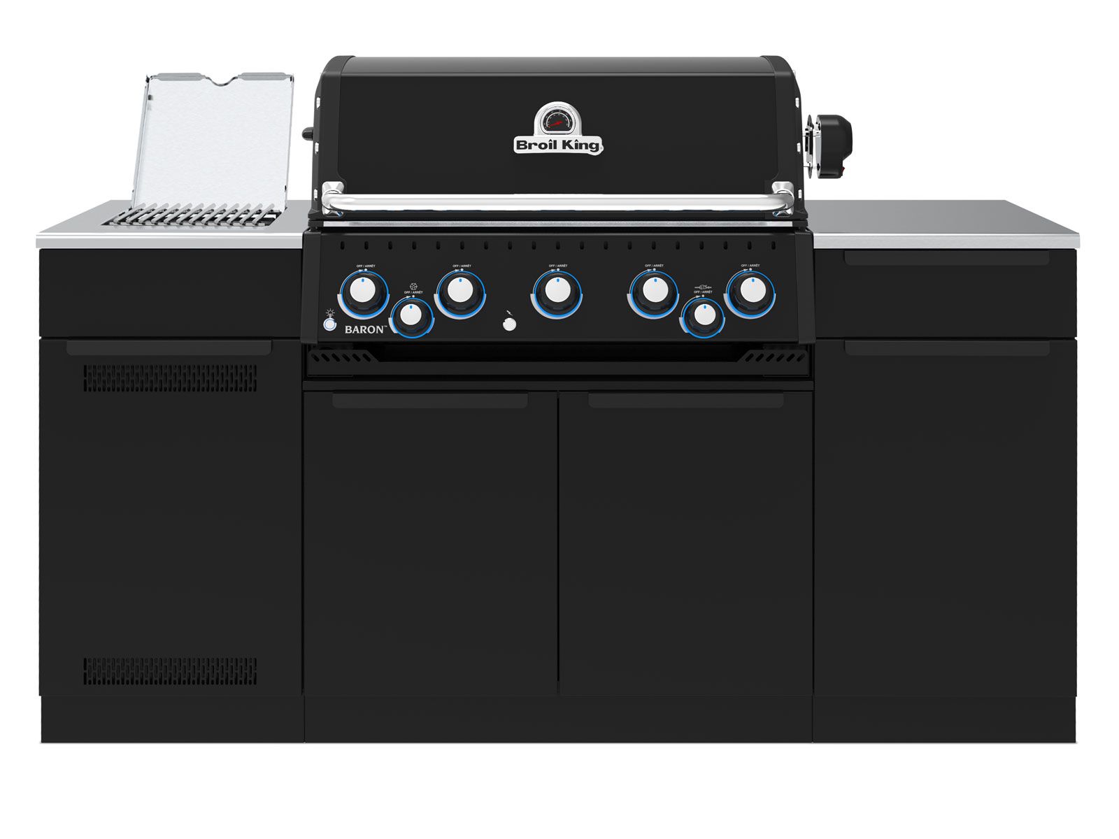 Broil King Baron 590i 5-Burner Gas Grill With Rotisserie & Side Burner - Shadow