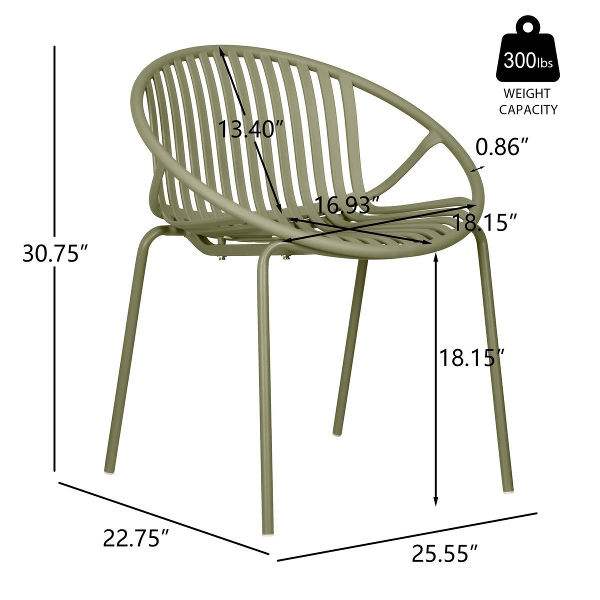 7 Piece Outdoor Dining Set with Stackable Chairs - Multiple Colors