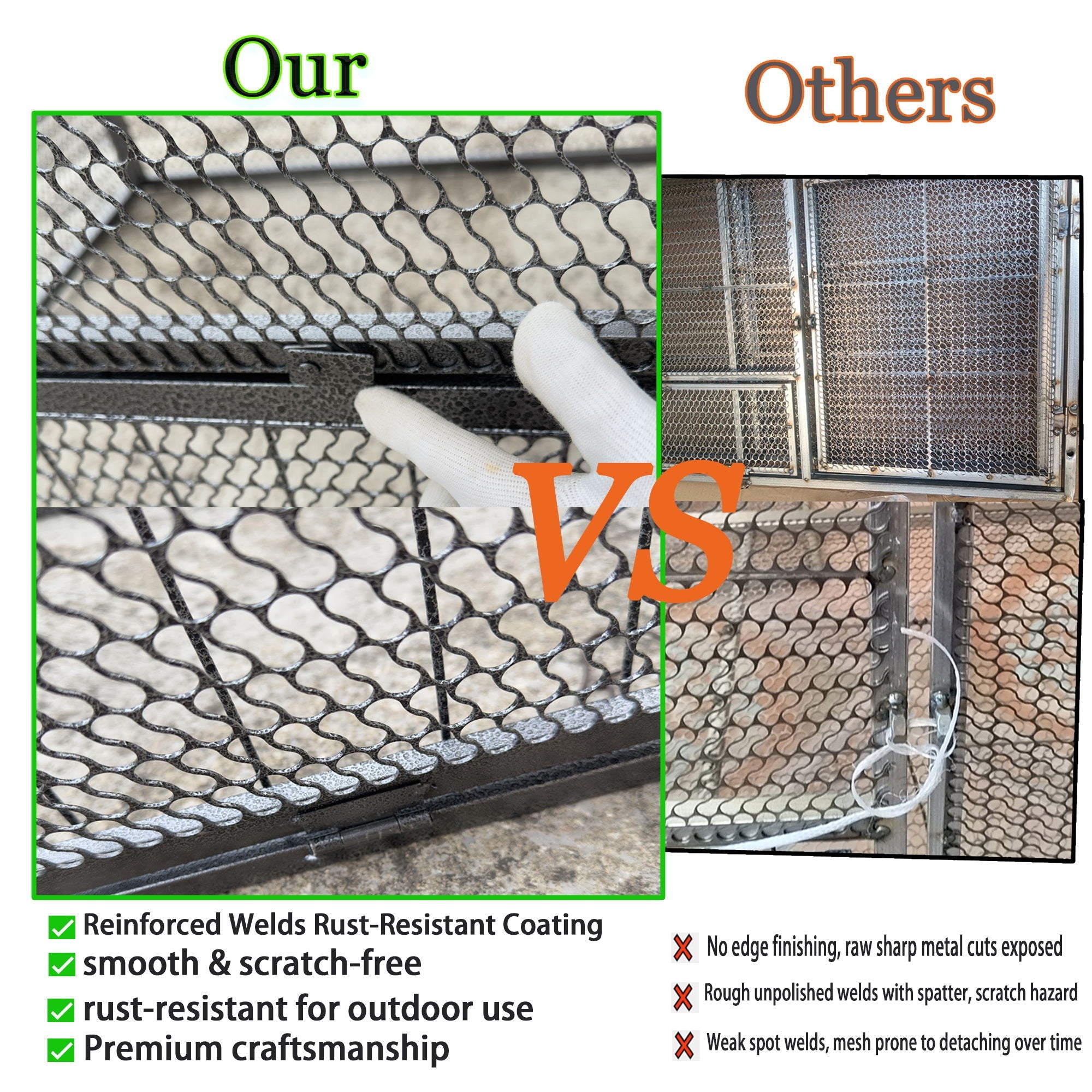 Thickened Chicken Coop For Outdoor - Black / Silver