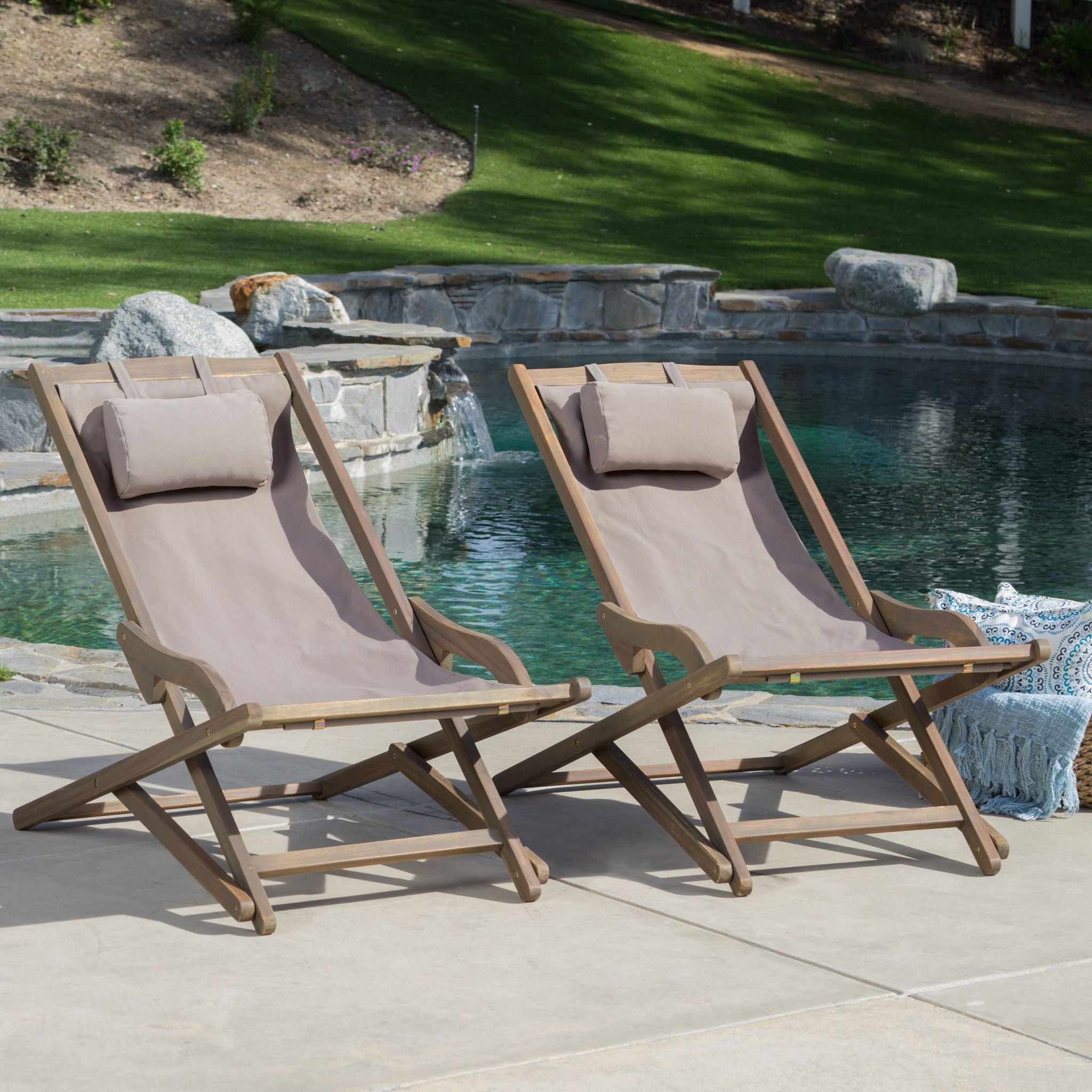 Arcadia Outdoor Sling Chair With Pillow