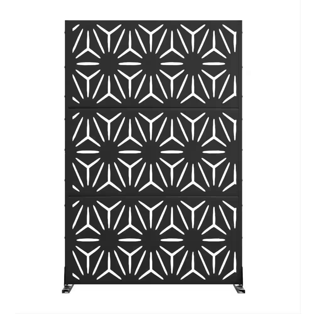 72 In.H X 47 In.W Galvanized Steel Metal Wall Sculptures Garden Fence Deck Privacy Screen Garden Screen Panels