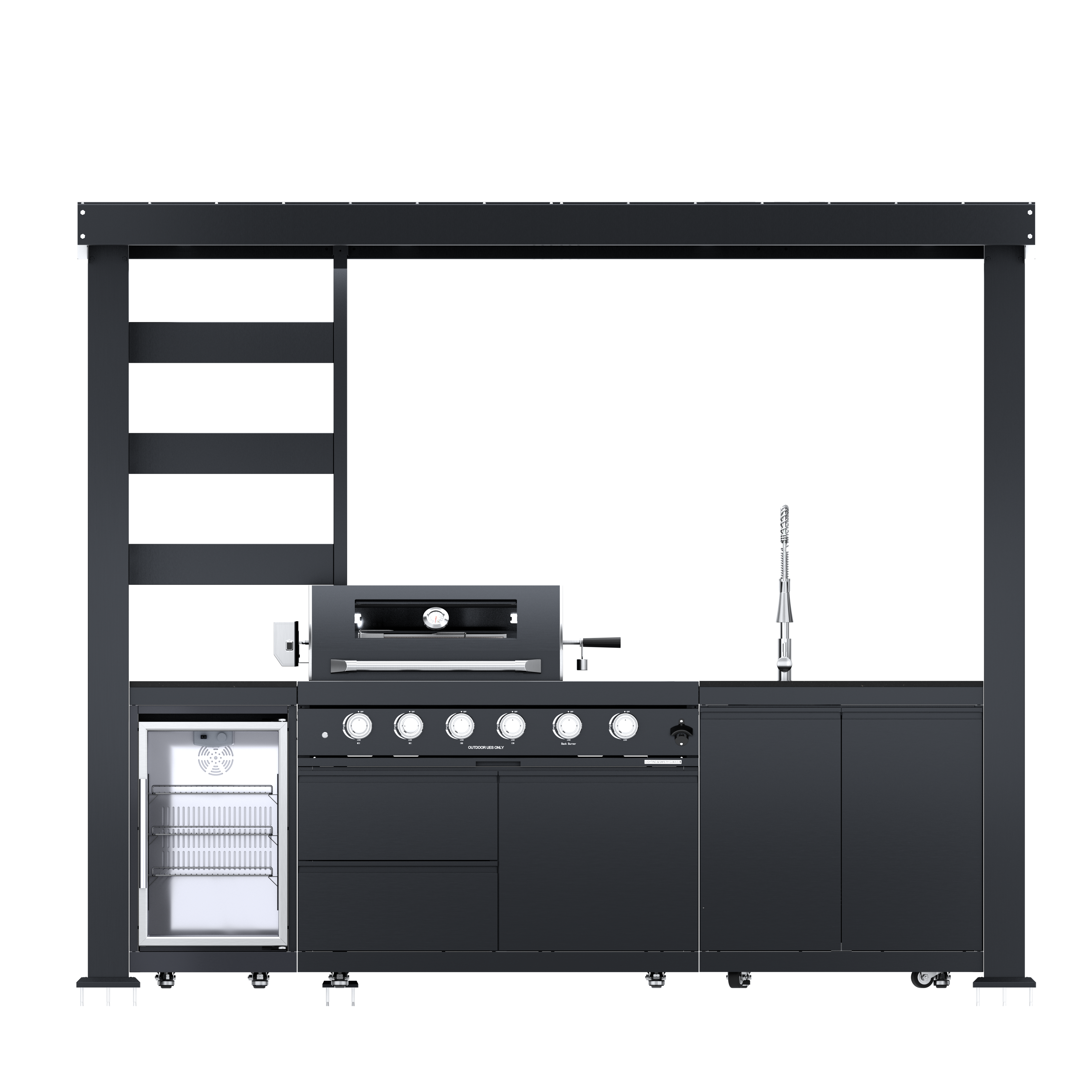 110-Inch Deluxe Stainless Steel Gas Outdoor Kitchen Grill