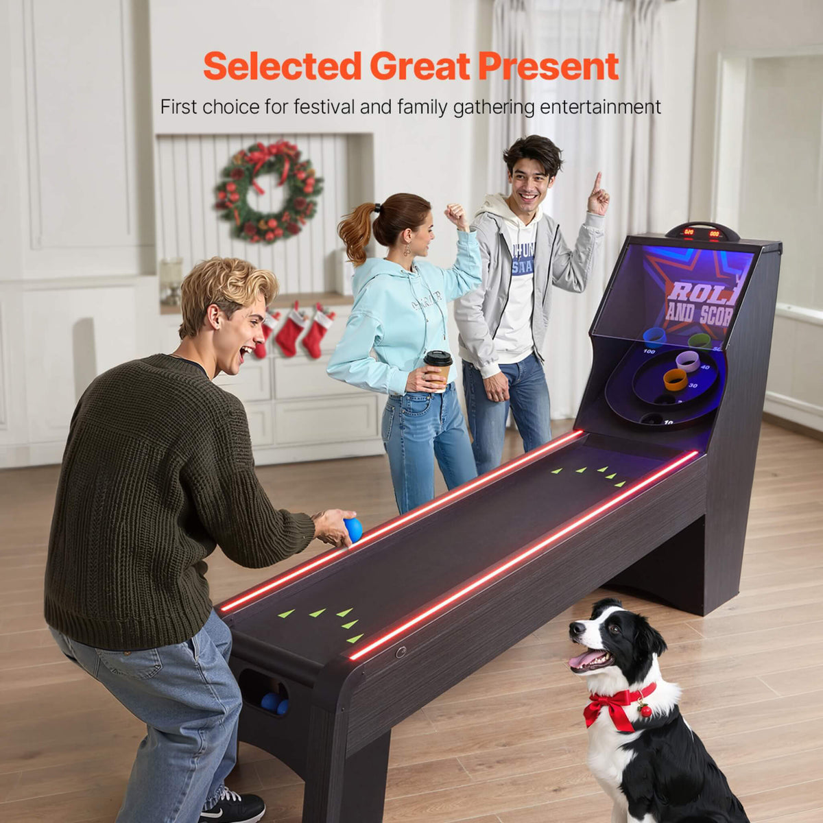 9FT Roll And Score Game Table With Automatic Ball Return