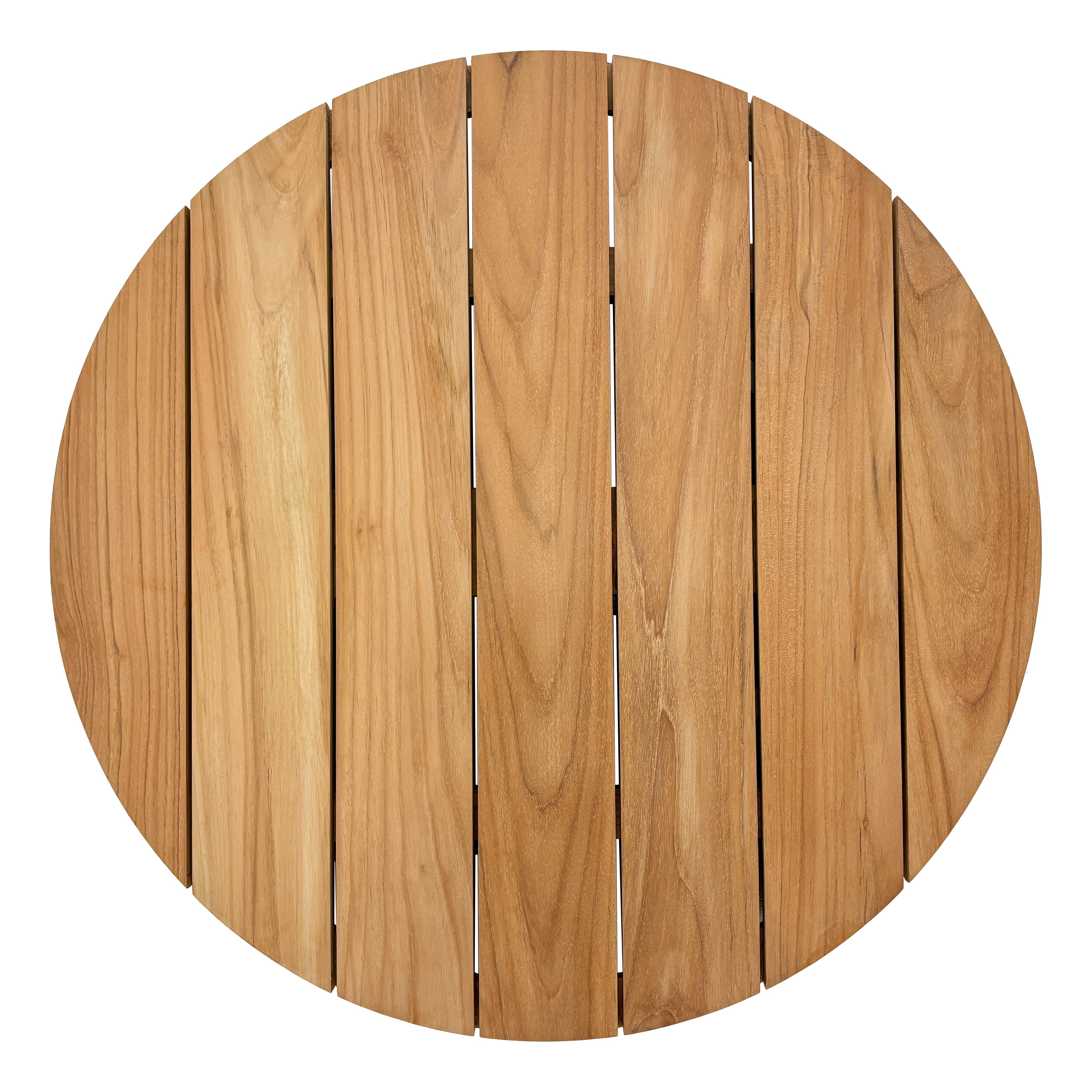 Natural Teak Slatted Lazy Susan 31"