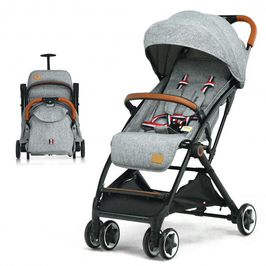 Lightweight Aluminium Frame Baby Stroller with Net-Beige