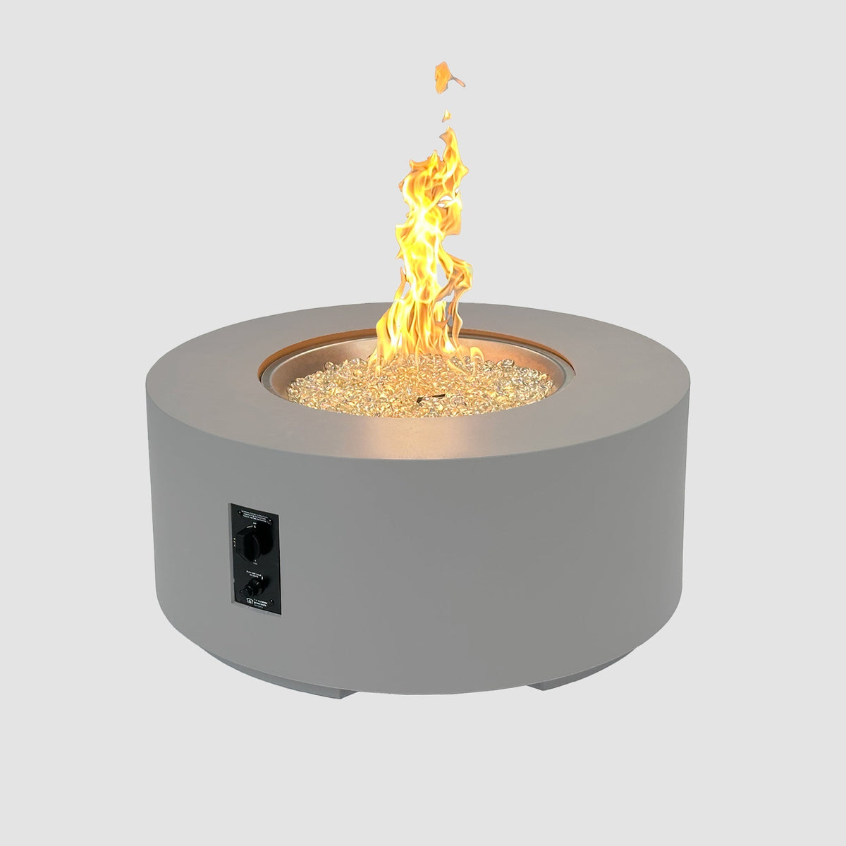 Cove Concrete Round Gas Fire Pit Table