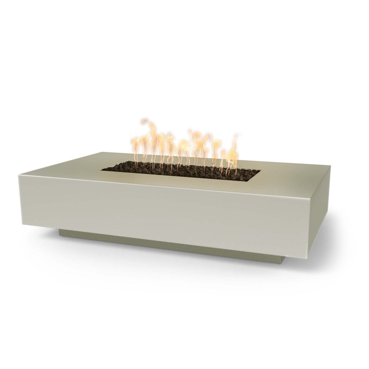 Cabo Linear 56" GFRC Concrete Fire Pit by The Outdoor Plus