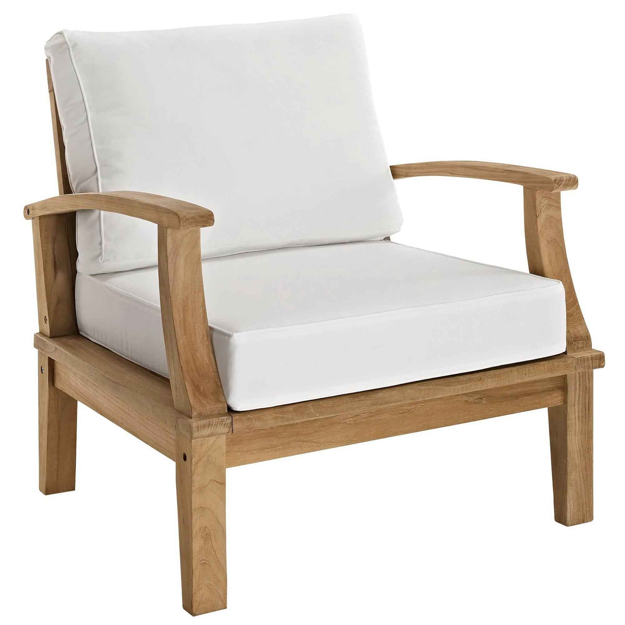 Patio Elegance Marina Teak Outdoor Seating Set - 10-Piece Modway Collection