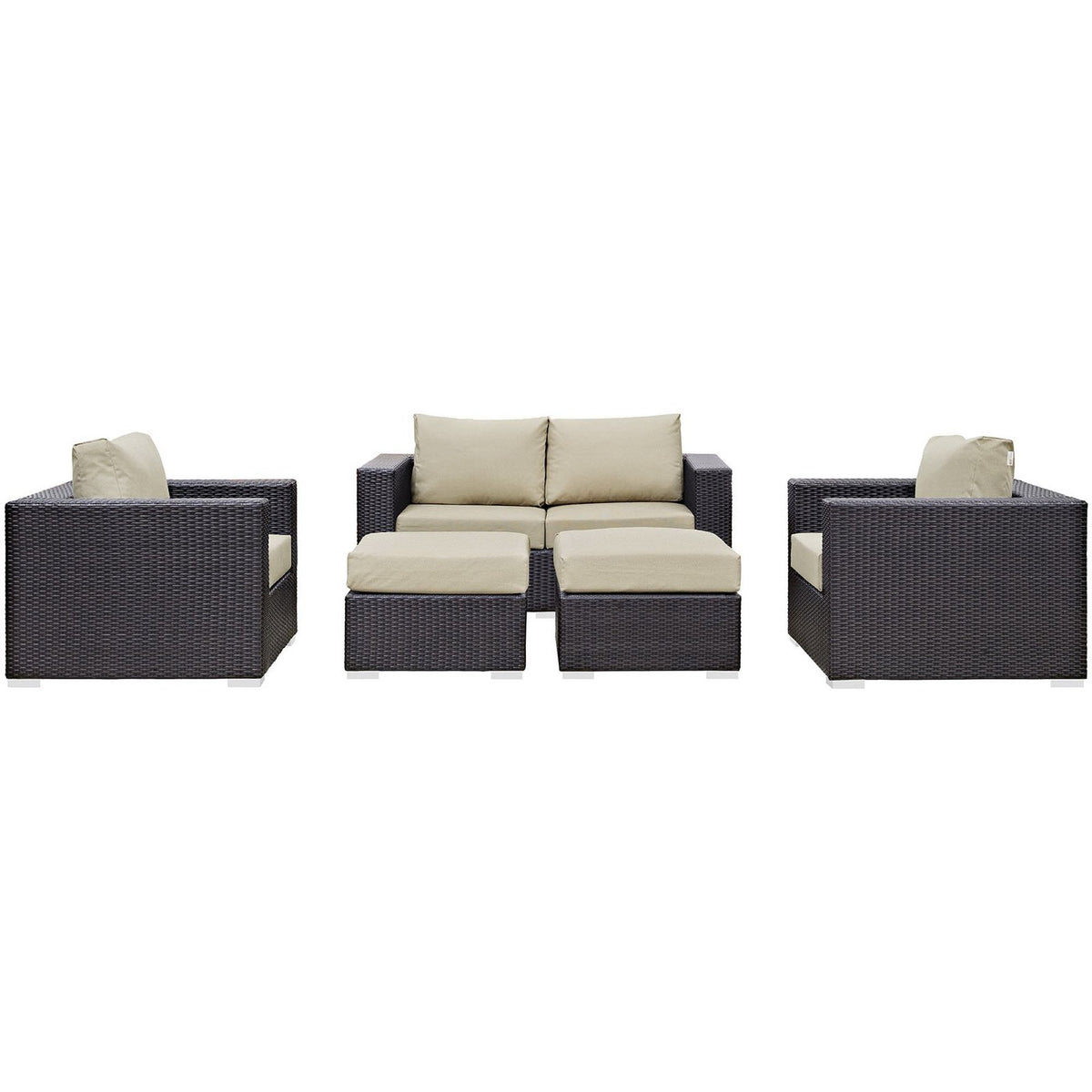 Convene 5 Piece Outdoor Patio Sofa Set by Modway