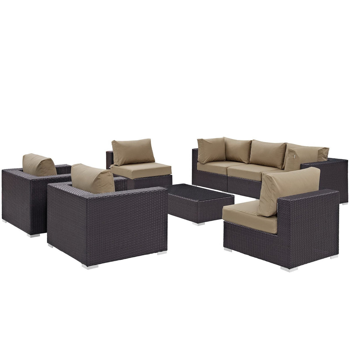 Convene 8 Piece Outdoor Patio Sectional Set by Modway