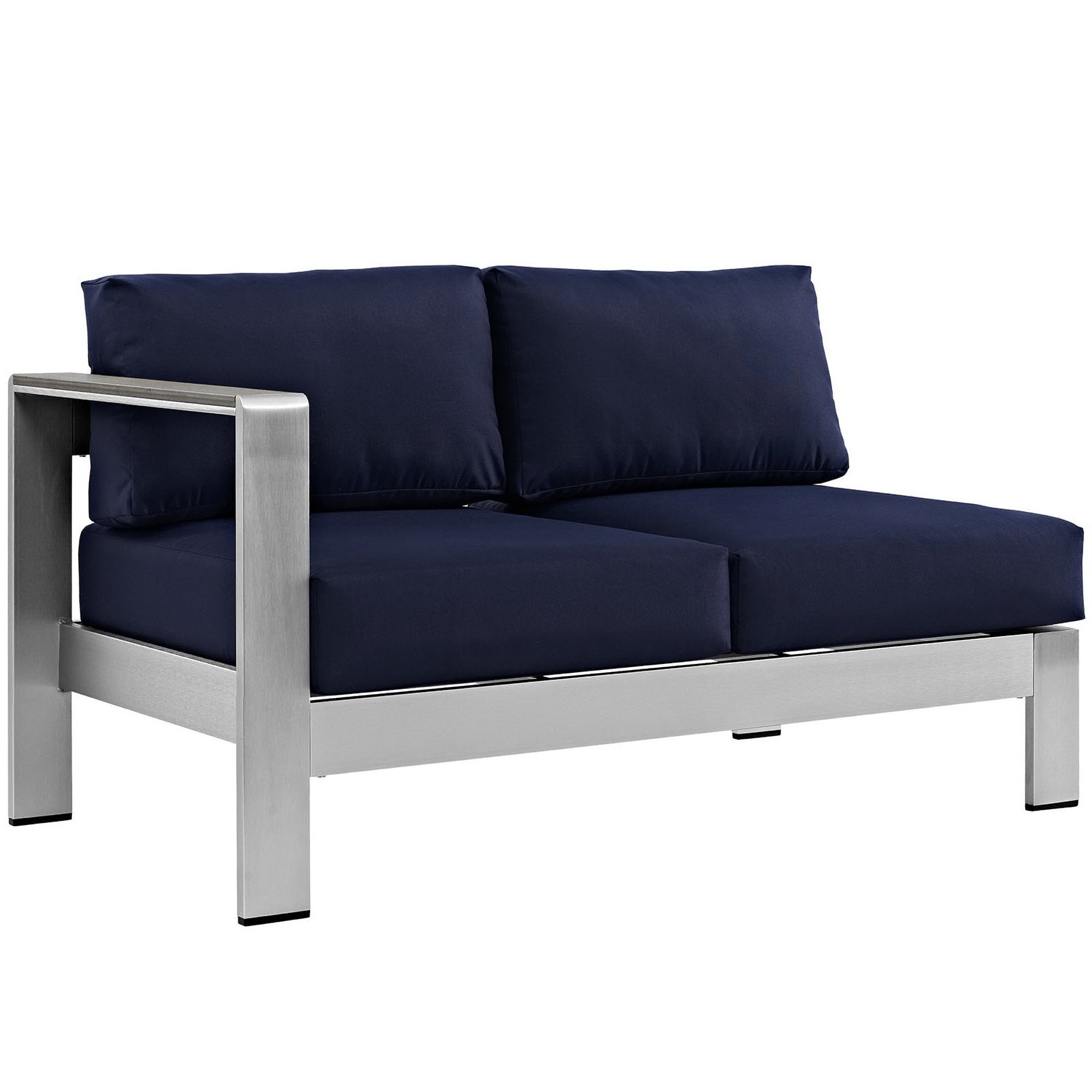 Shore 7-Piece Outdoor Patio Aluminum Sectional Sofa Set by Modway
