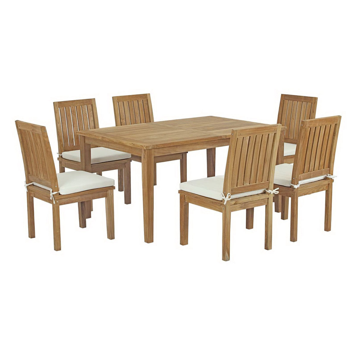 Marina 7 Piece Outdoor Patio Teak Dining Set by Modway - EEI-3293