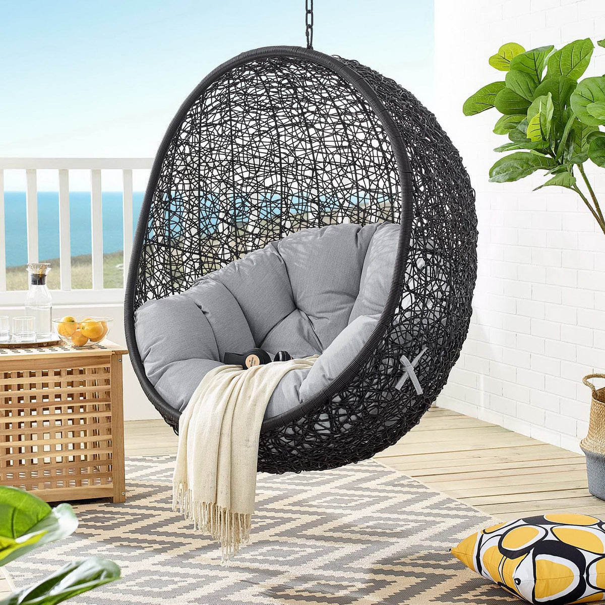 Encase Sunbrella® Swing Outdoor Patio Lounge Chair by Modway